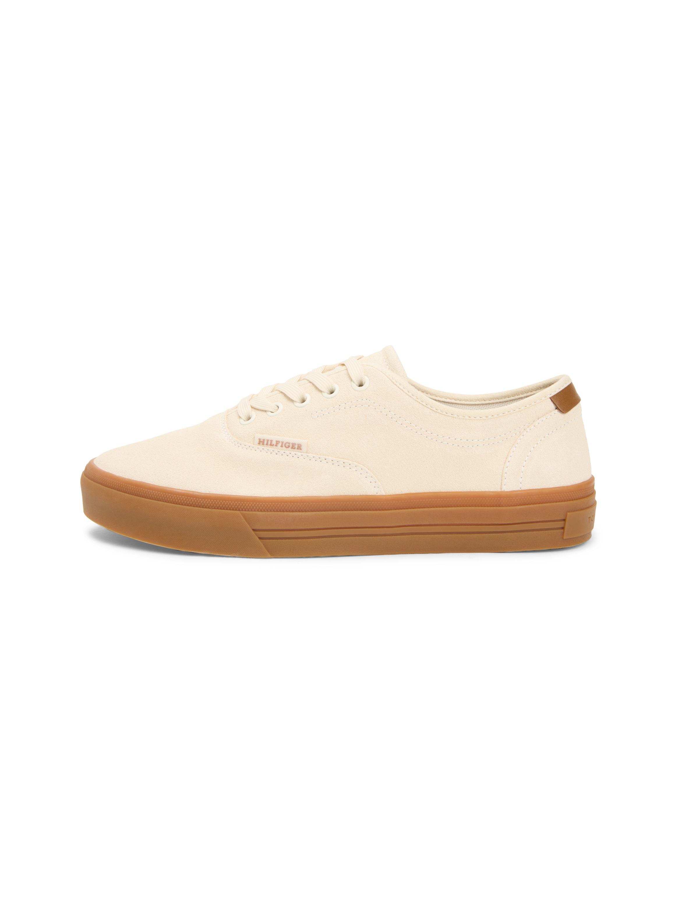 Tommy Hilfiger Sneaker »TH VULC CUP SUEDE«  Freizeitschuh, Halbschuh, Schnürschuh mit honigfarbener Plateausohle
