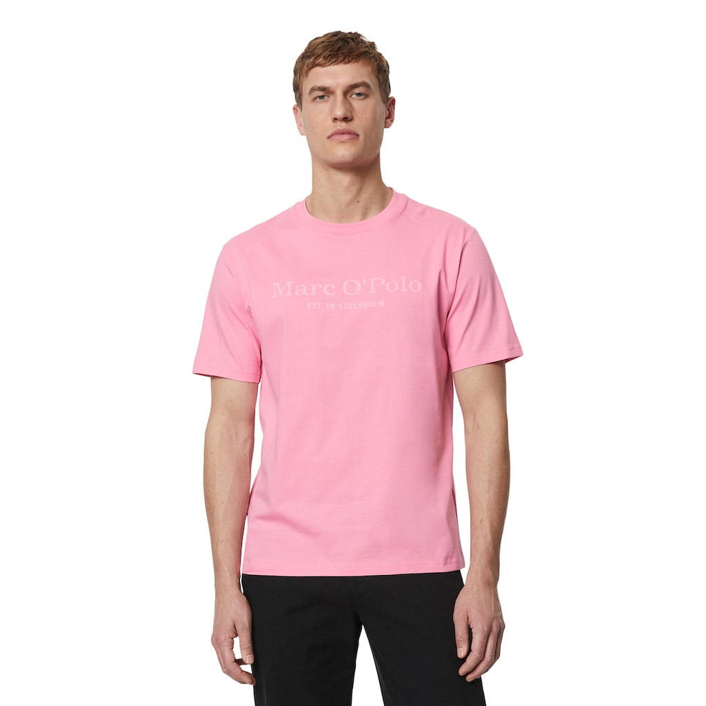 Marc O'Polo T-Shirt, mit tonigem Label-Print vorne