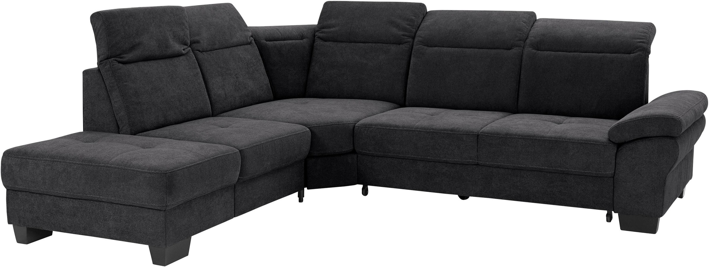 Places of Style Ecksofa »Cornwall L-Form«, incl. Sitztiefenverstellung, mit Bettfunktion und Kopfteilverstellung