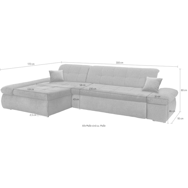 mit Ecksofa Bettfunktion OTTO »NMoric«, XXL, wahlweise collection mit bei DOMO Recamiere,