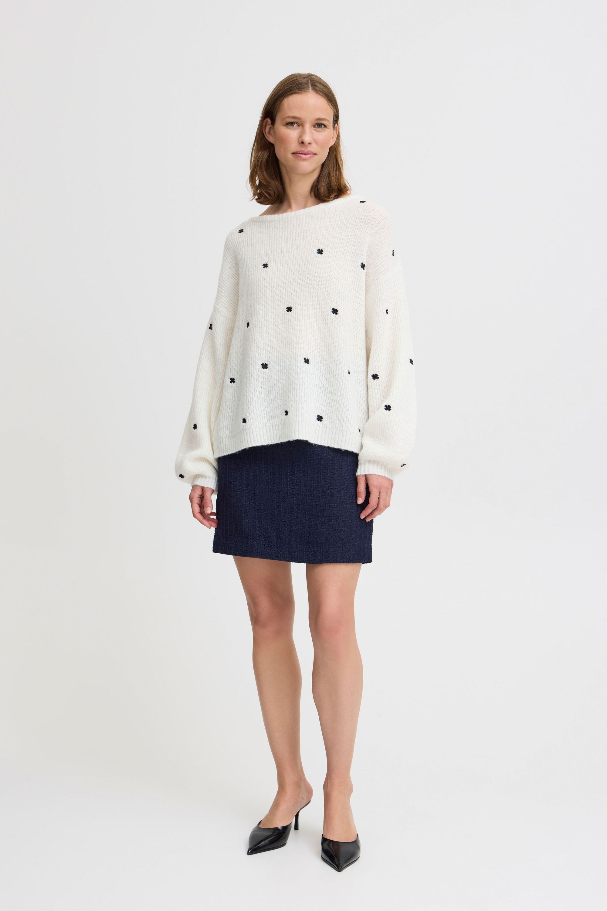 b.young Strickfleece-Pullover »Strickpullover BYOTIKI EMBROIDERY JUMPER -«