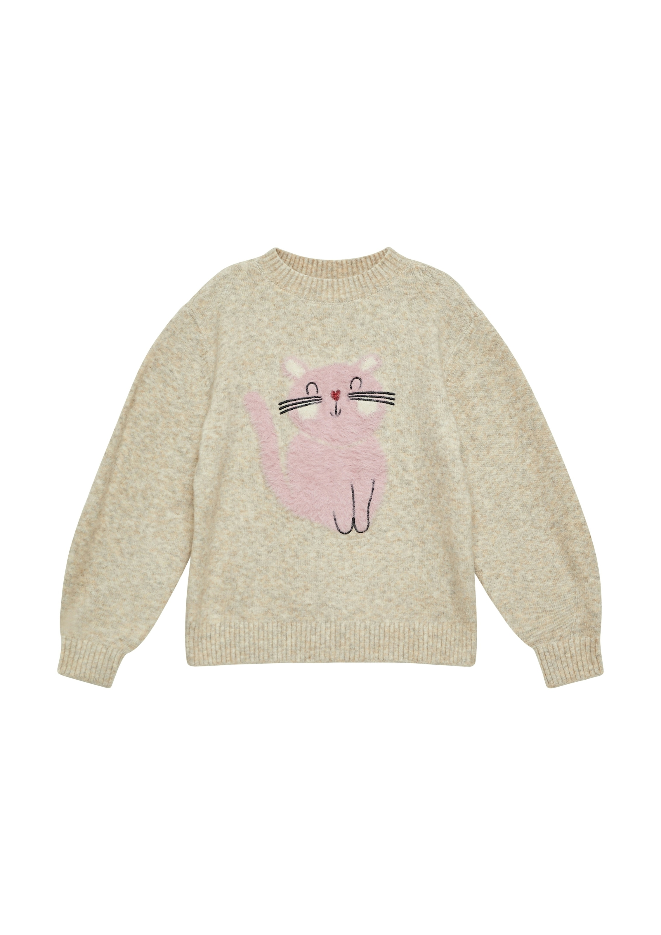 s.Oliver Junior Strickpullover mit Katzen-Motiv