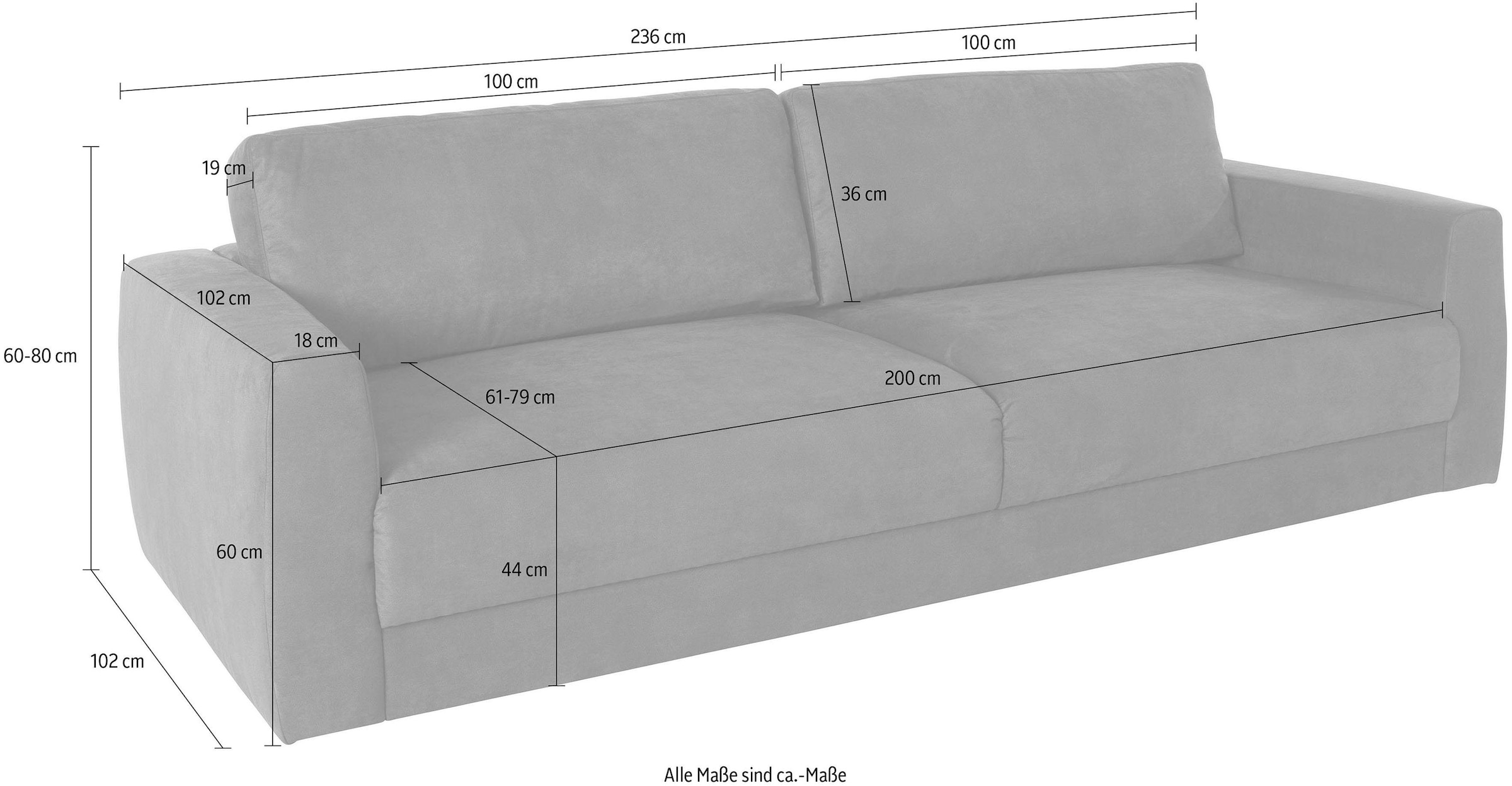 andas 2,5-Sitzer »Hobro«, in 3 Bezugsqualitäten in vielen Farben, Design by Morten Georgsen