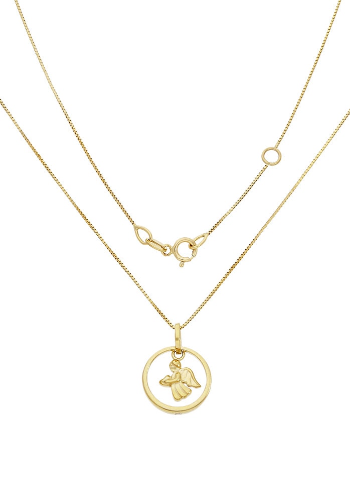Firetti Kette mit Anhänger »Schmuck Geschenk Gold 375 Halsschmuck Halskette Goldkette Venezianer«, mit Zirkonia (synth.)