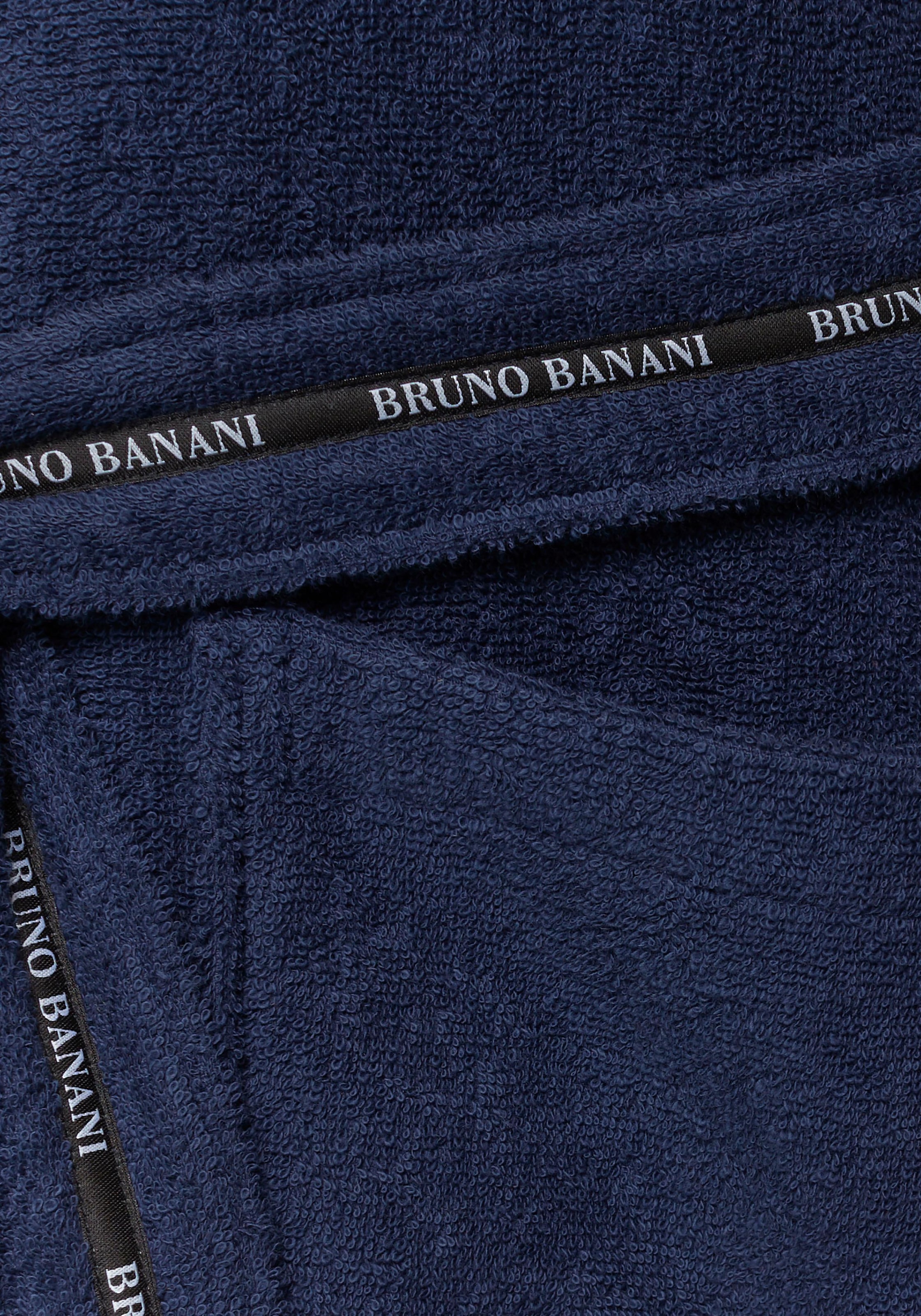 Bruno Banani Herrenbademantel »»Danny««, (1 St.), mit Logostreifen, Herren  Bademantel aus 100% Baumwolle, S-4XL online bestellen bei OTTO