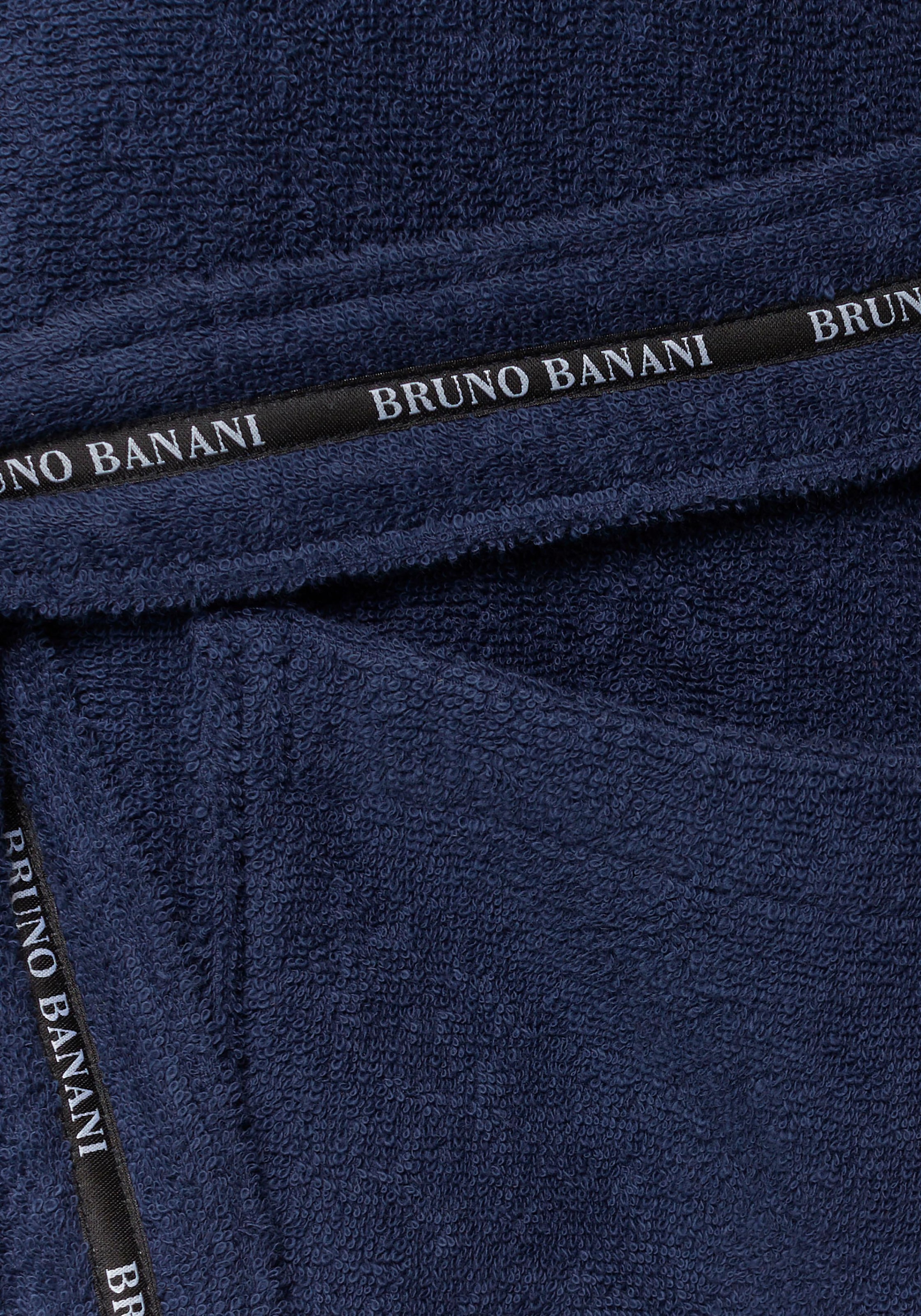 Bruno Banani Herrenbademantel »»Danny««, Baumwolle, online bestellen (1 bei OTTO 100% aus Logostreifen, Herren S-4XL mit St.), Bademantel