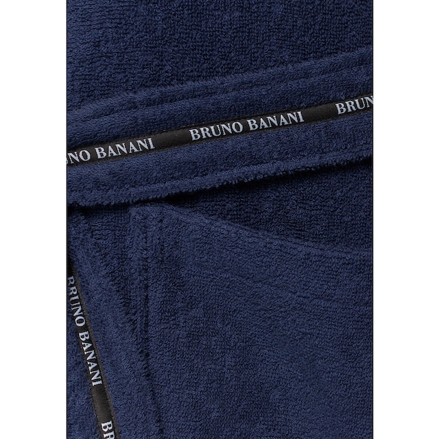 Bruno Banani Herrenbademantel »»Danny««, (1 St.), mit Logostreifen, Herren  Bademantel aus 100% Baumwolle, S-4XL online bestellen bei OTTO