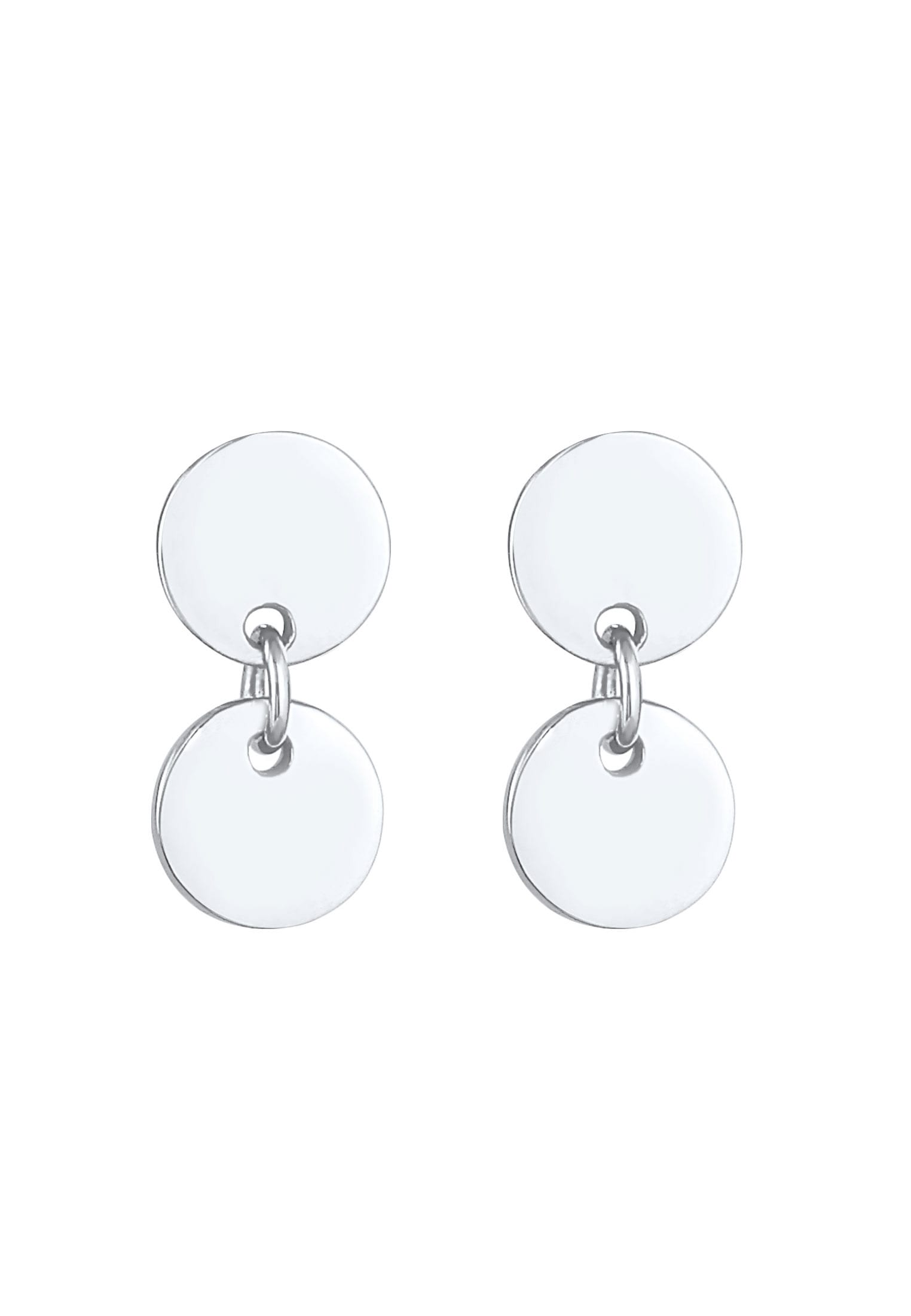 Elli Paar Ohrstecker »Ohrringe Ohrhänger Stecker Plättchen Rund Trend 925 Silber«