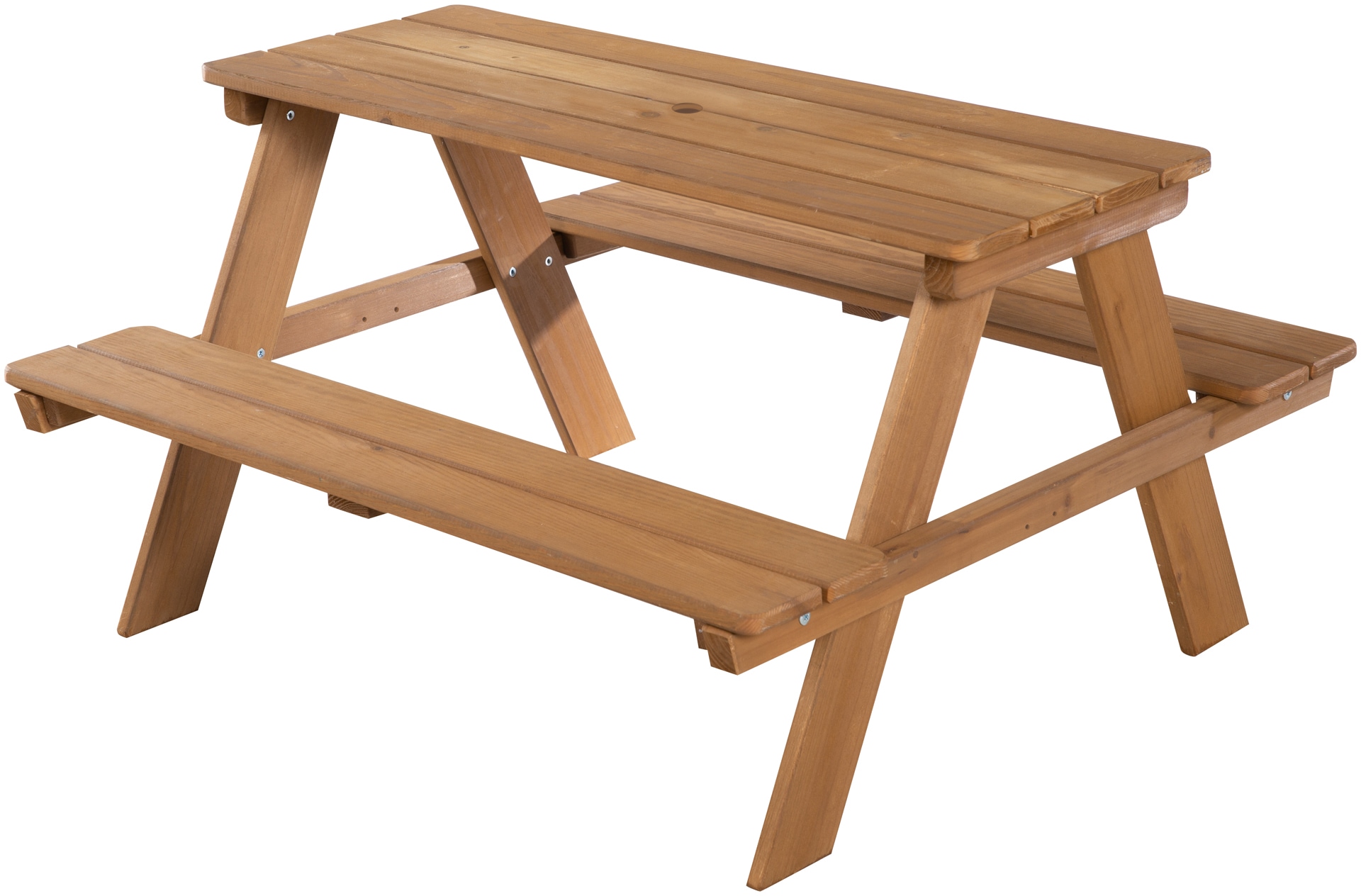 roba® Kindersitzgruppe »Picknick for 4 Outdoor +, Teakholz-Optik«, (Set), mit abgerundeten Ecken; inklusive Sitzauflagen Â»Little StarsÂ«