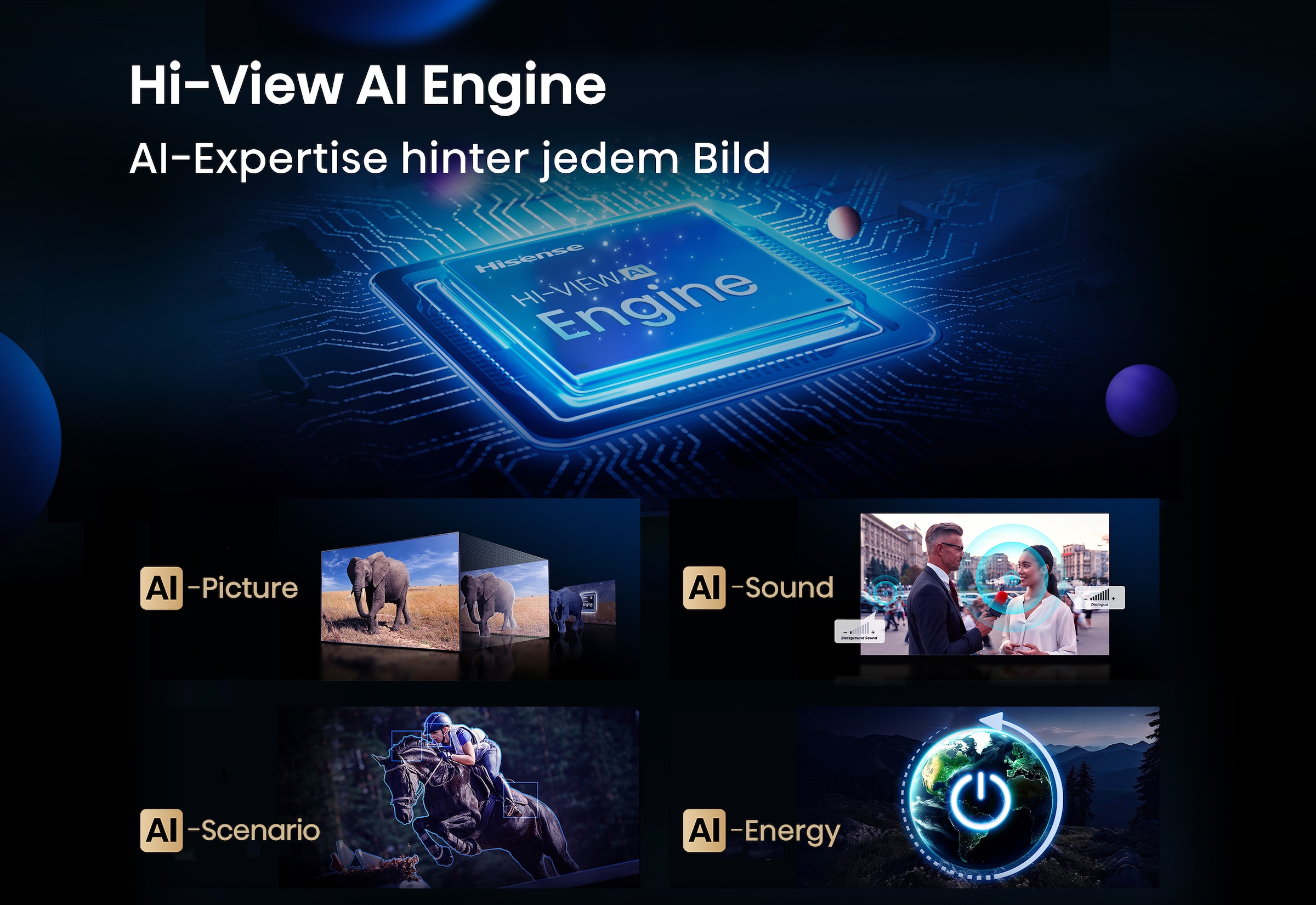 Hisense QLED Mini LED-Fernseher »65E89Q« 164 cm/65 ″ Smart-TV 4K UHD MiniLED Smart TV