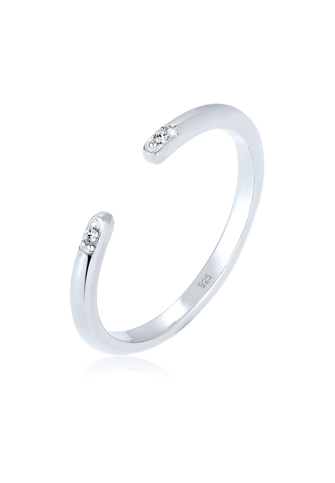 Elli Fingerring »Minimal Geo Kristalle 925 Silber«