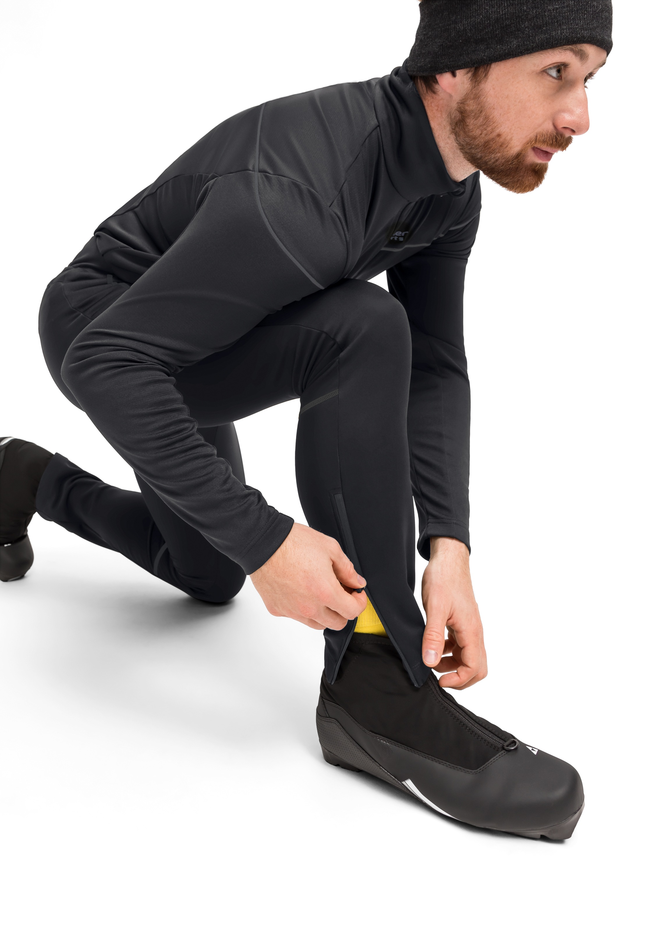 Maier Sports Skihose »TelfsTight 2.0M«, Herren Langlaufhose, 4-Wege-Stretch, Skitourenhose, Vorderseite aus Softshell