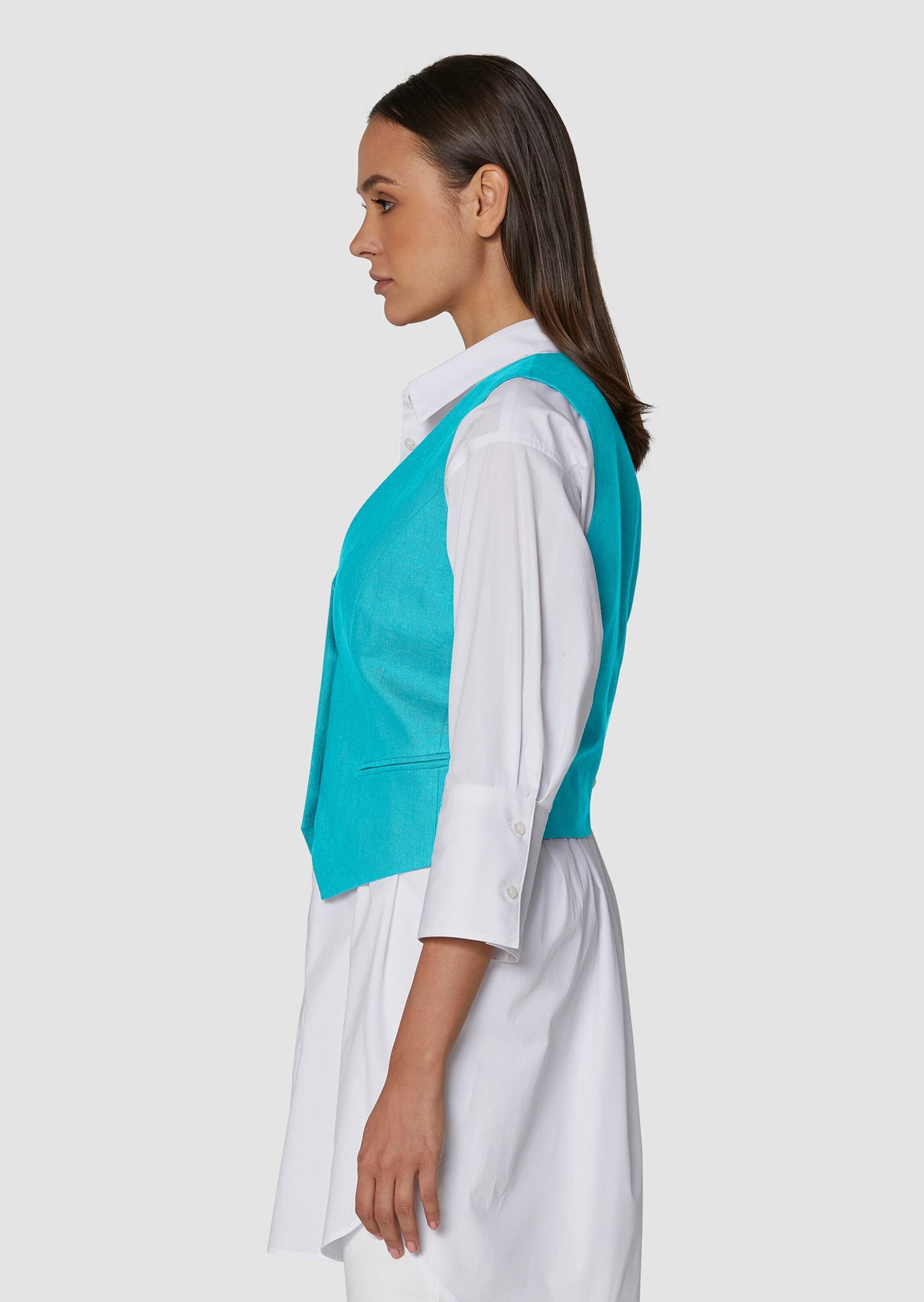 MADELEINE Kurzweste »Weste Kurze Leinenweste«