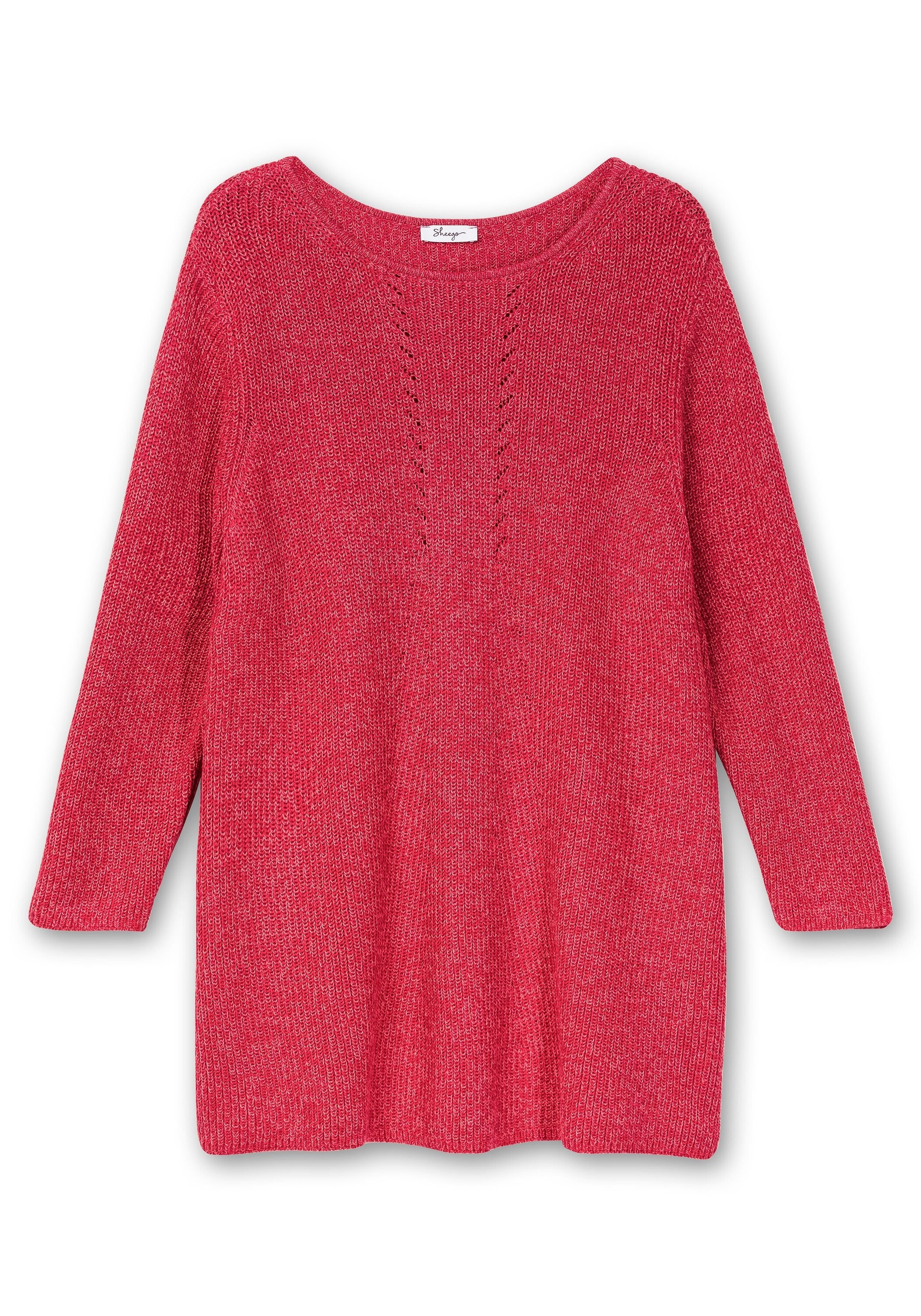 Sheego Strickpullover »Pullover im Patentstrick, mit U-Boot-Ausschnitt«, im Patentstrick, mit U-Boot-Ausschnitt