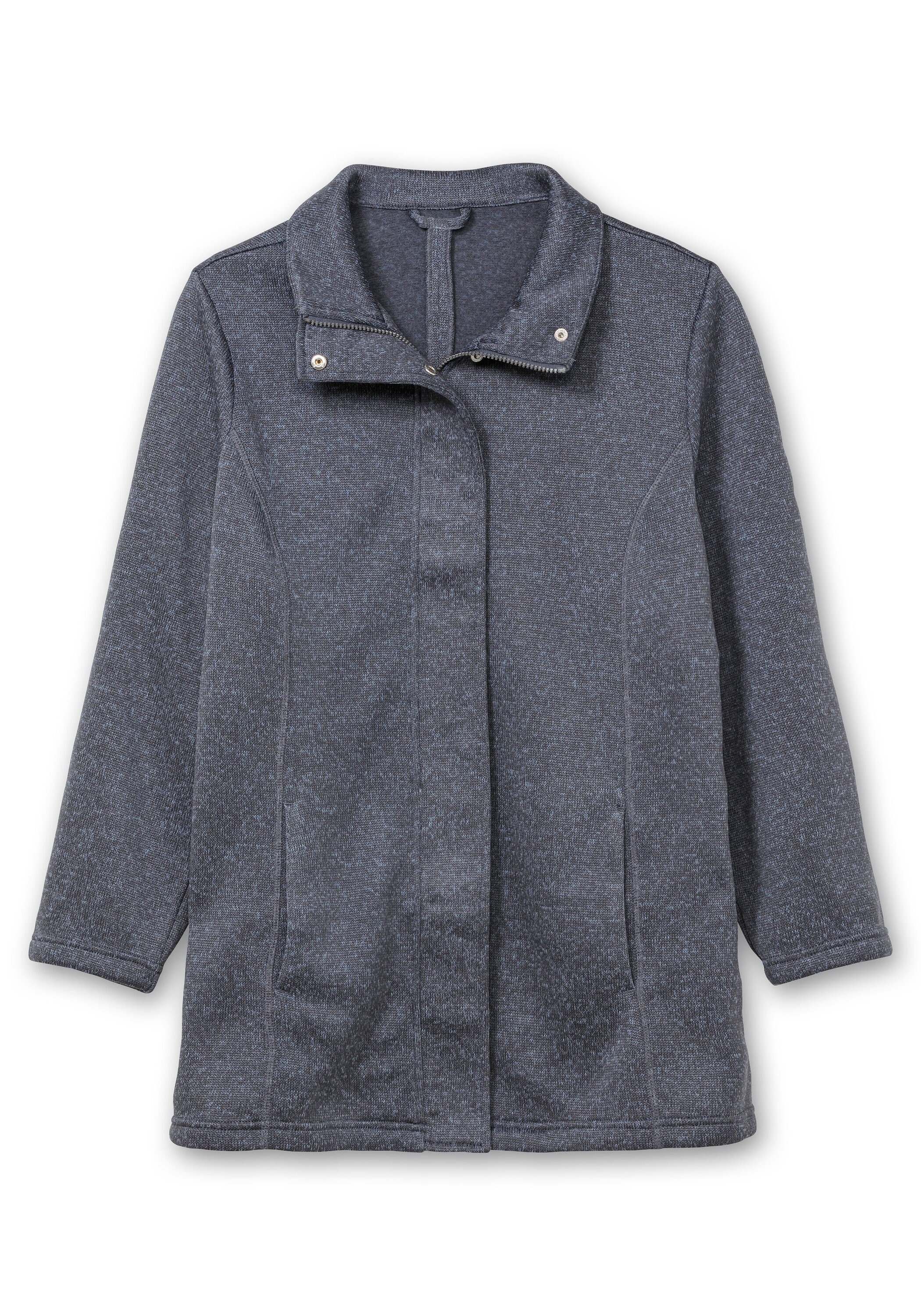 Sheego Fleecejacke »Jacke aus meliertem Strickfleece«
