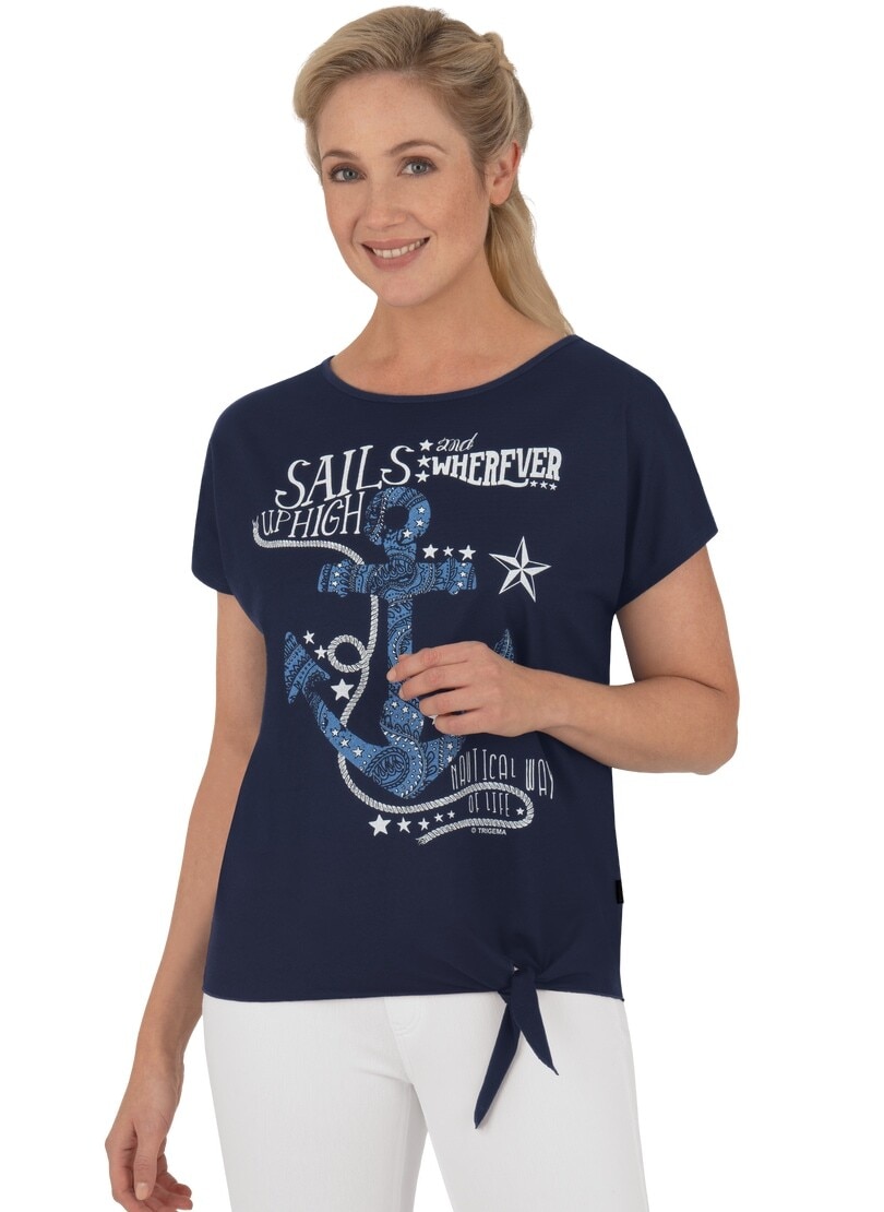 Trigema T-Shirt »TRIGEMA T-Shirt mit maritimem Druckmotiv« im OTTO Online  Shop