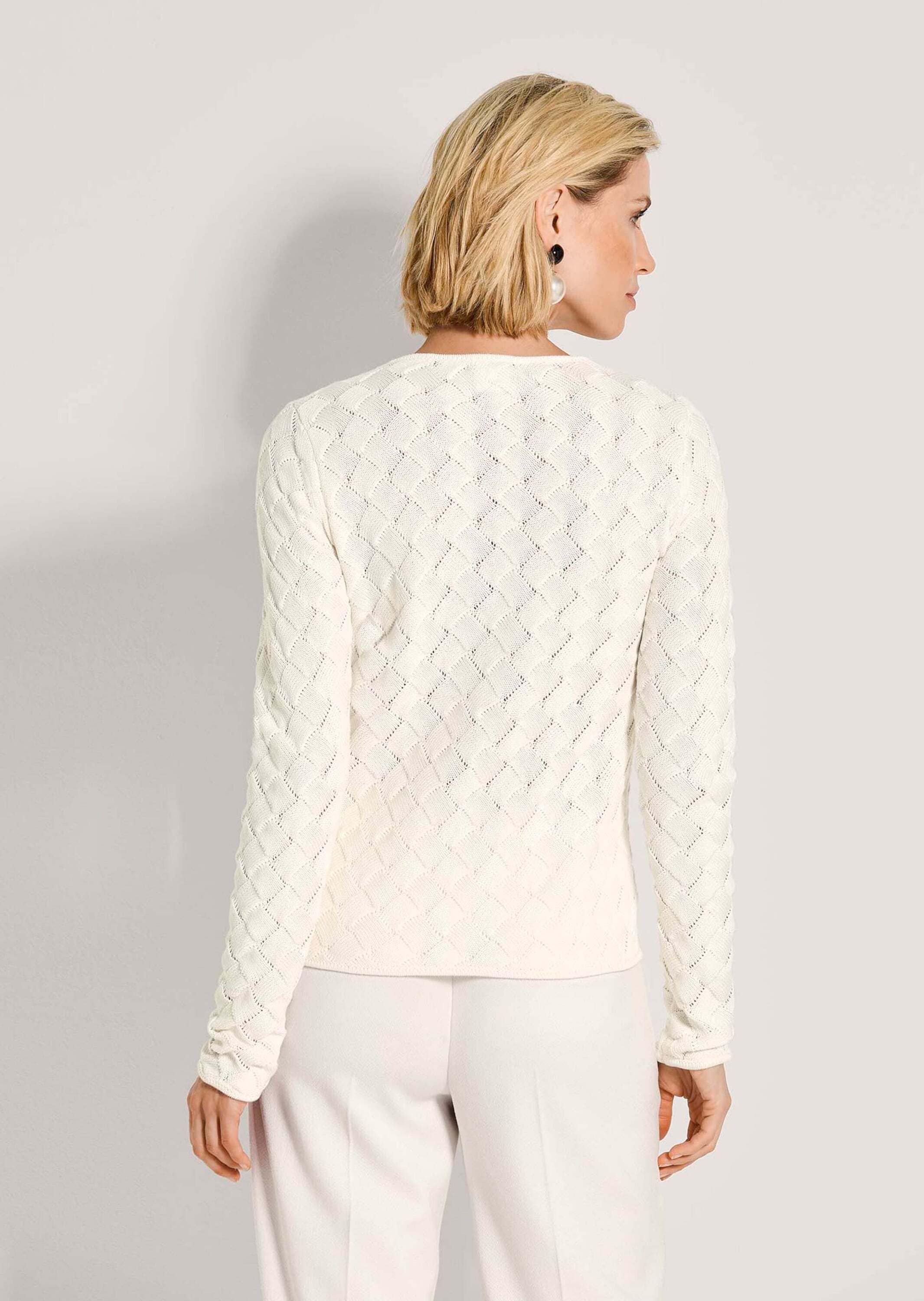 MADELEINE Strickjacke »Strickblazer Edler Struktur-Blazer mit Strickmuster, Langarm« Allover-Strickmuster