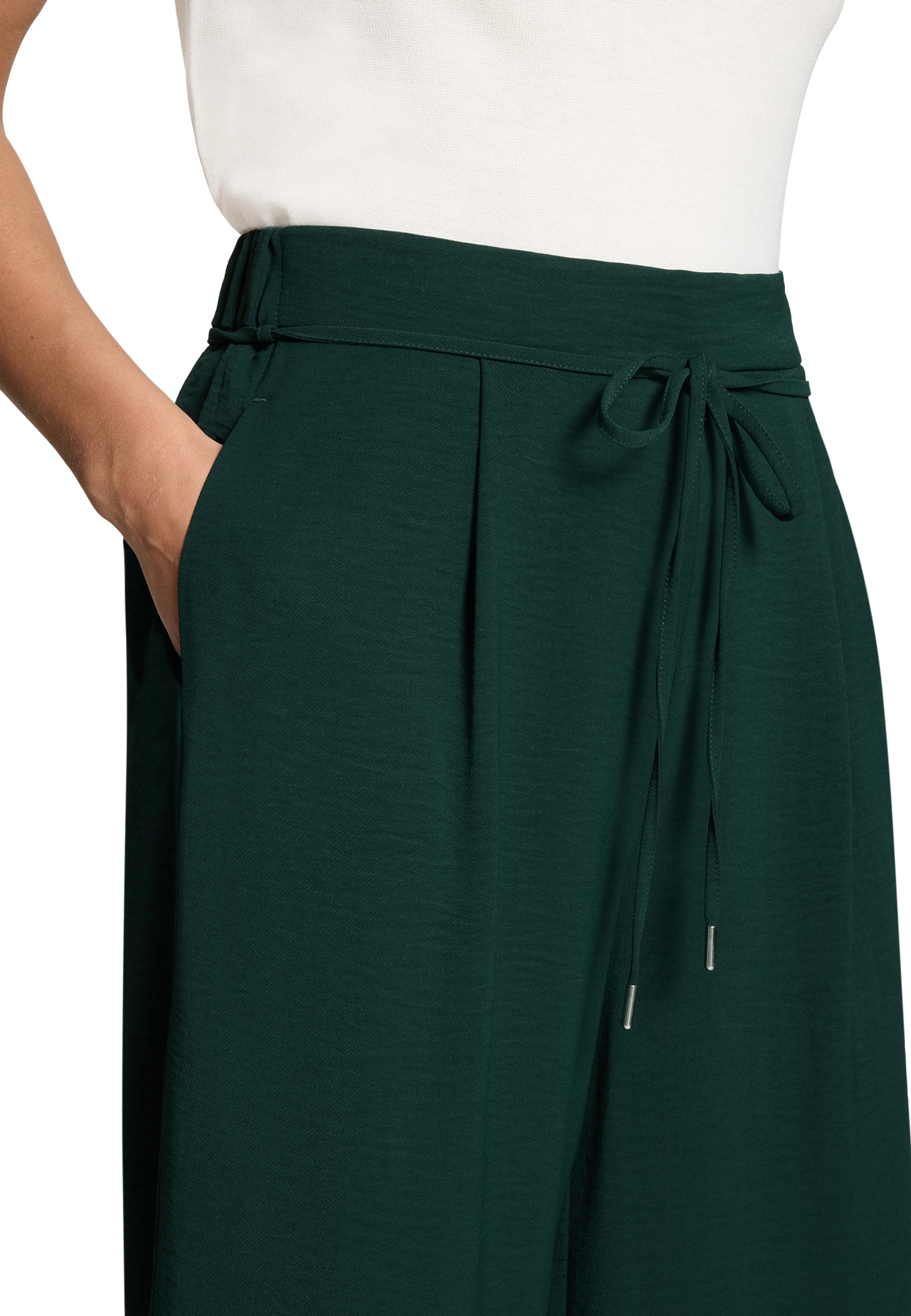 Zero Stoffhose »Hose mit Schlaufe«
