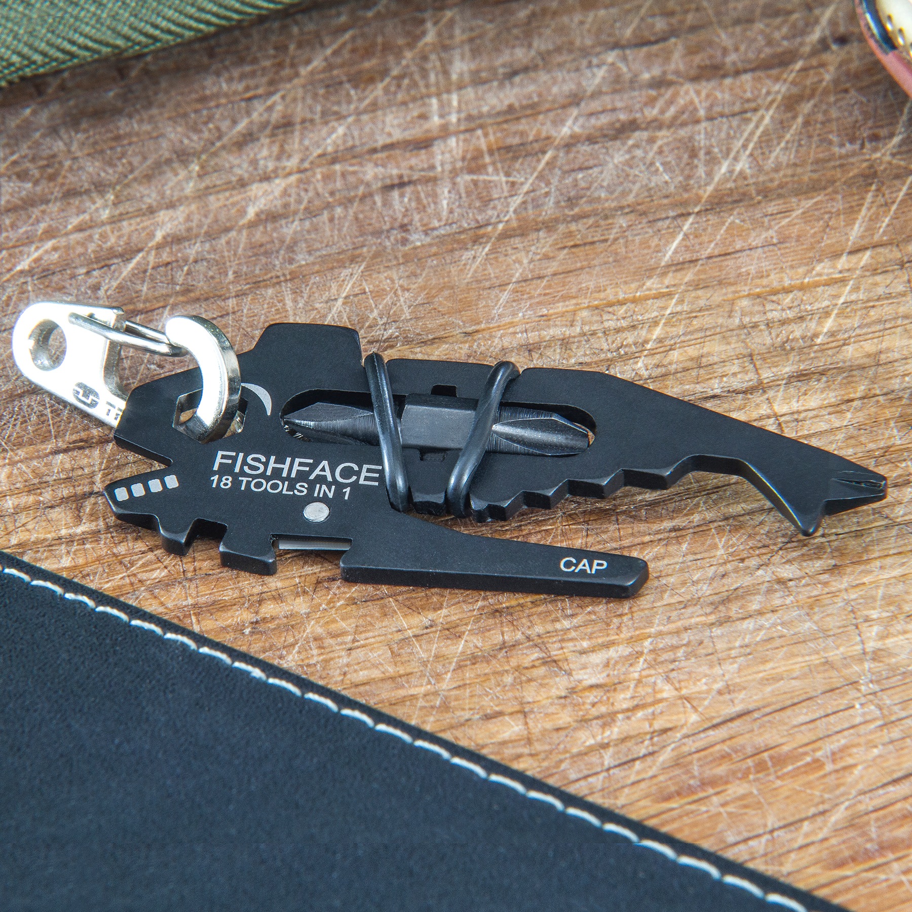 TRUE Multitool »FISHFACE«, (6 St.), 18 Funktionen, Bit-Aufnahme