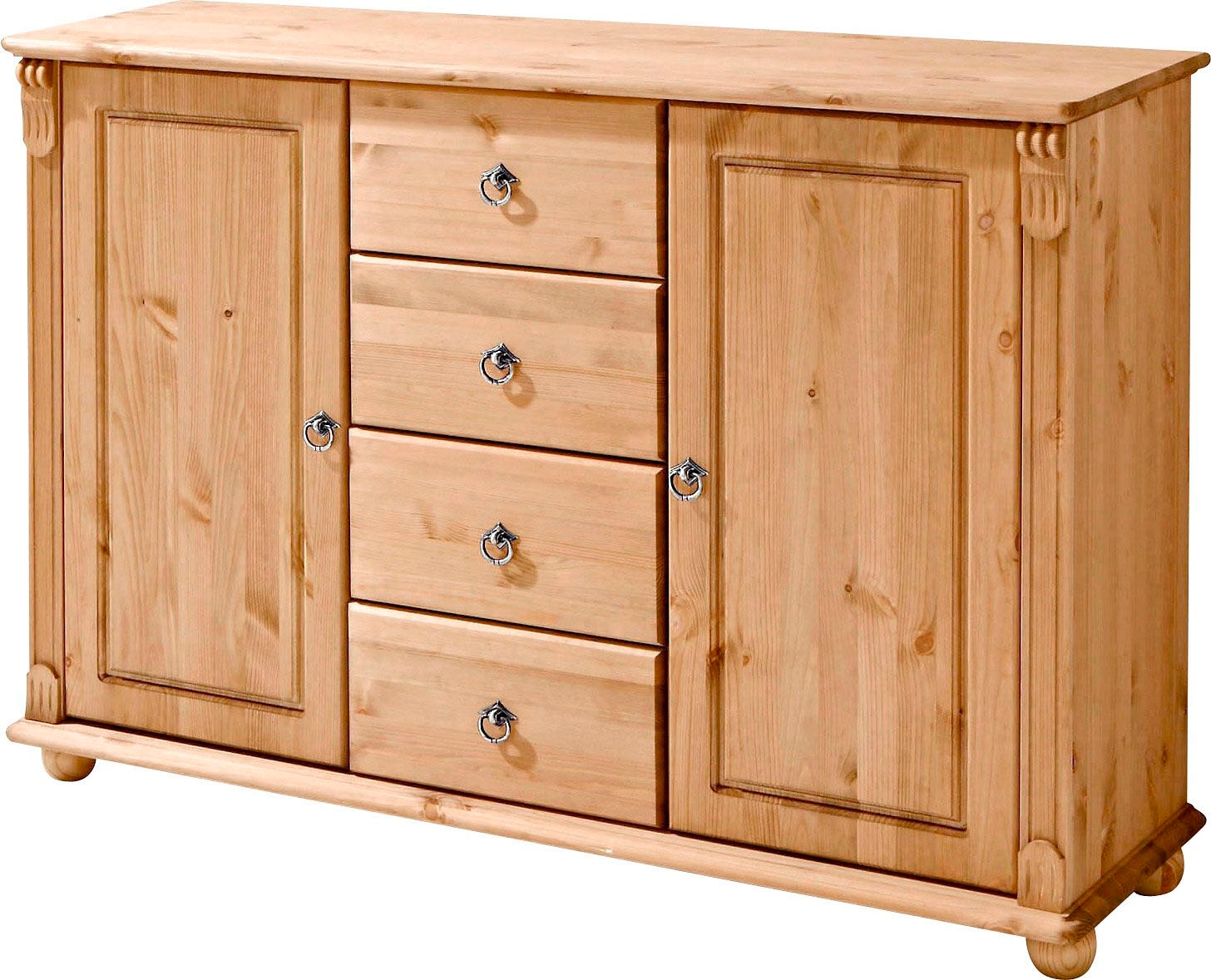 Home affaire Kombikommode »Tessin; Buffetunterschrank, klassischer Landhausstil« aus massiver, FSC®-zertifizierter Kiefer, 128cm breit