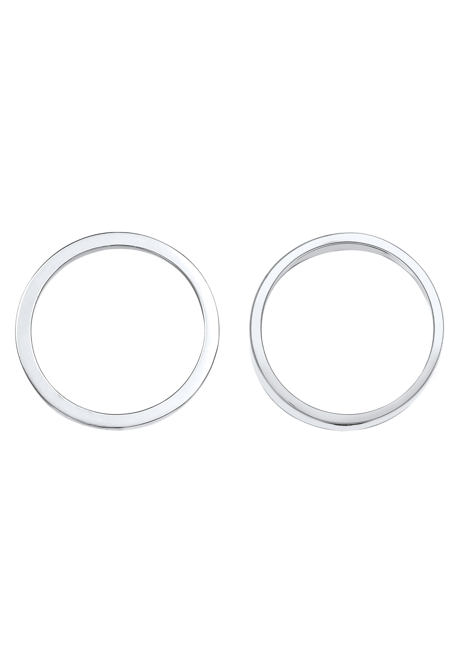 Elli Ring-Set »Ring Bandring Stacking Breit Schmal Basic 2er Set 925 Sterling Silber«