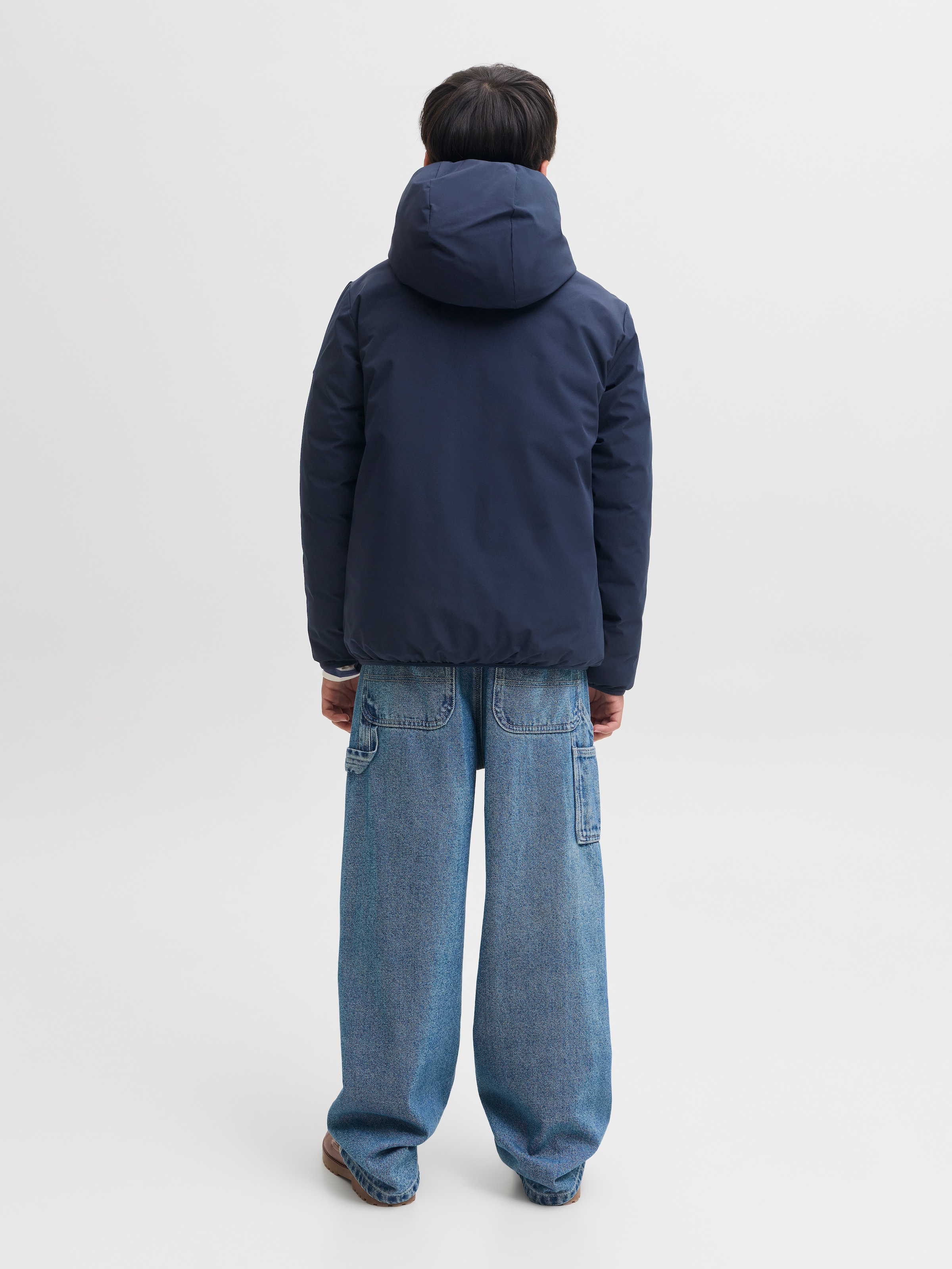 Jack & Jones Junior Wendejacke »JJEBROOKLYN REVERSIBLE JACKET SN JNR« mit Kapuze Kunstfaser, zum Wenden