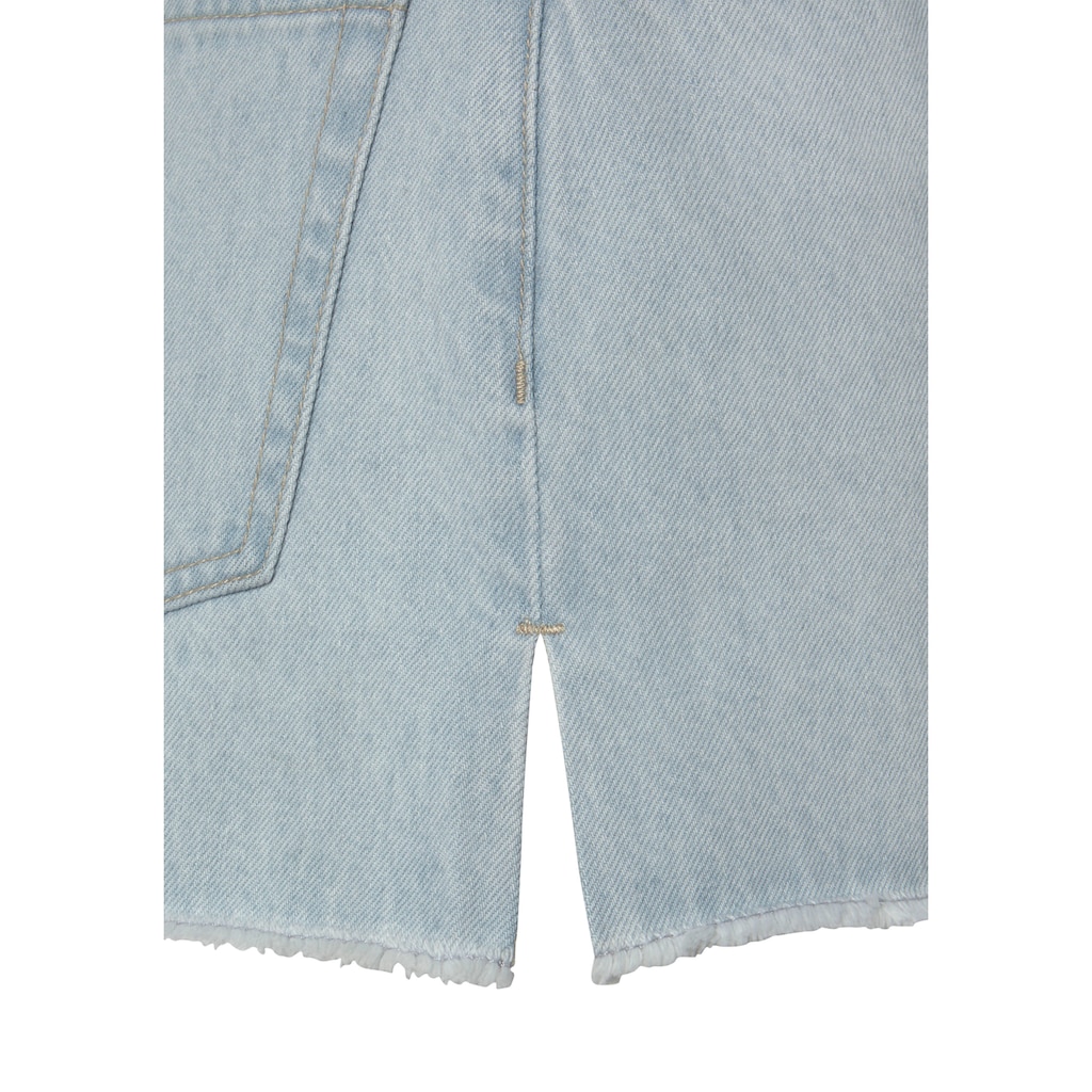 Buffalo Jeansshorts, mit Used-Effekten, kurze Hose aus Baumwolle