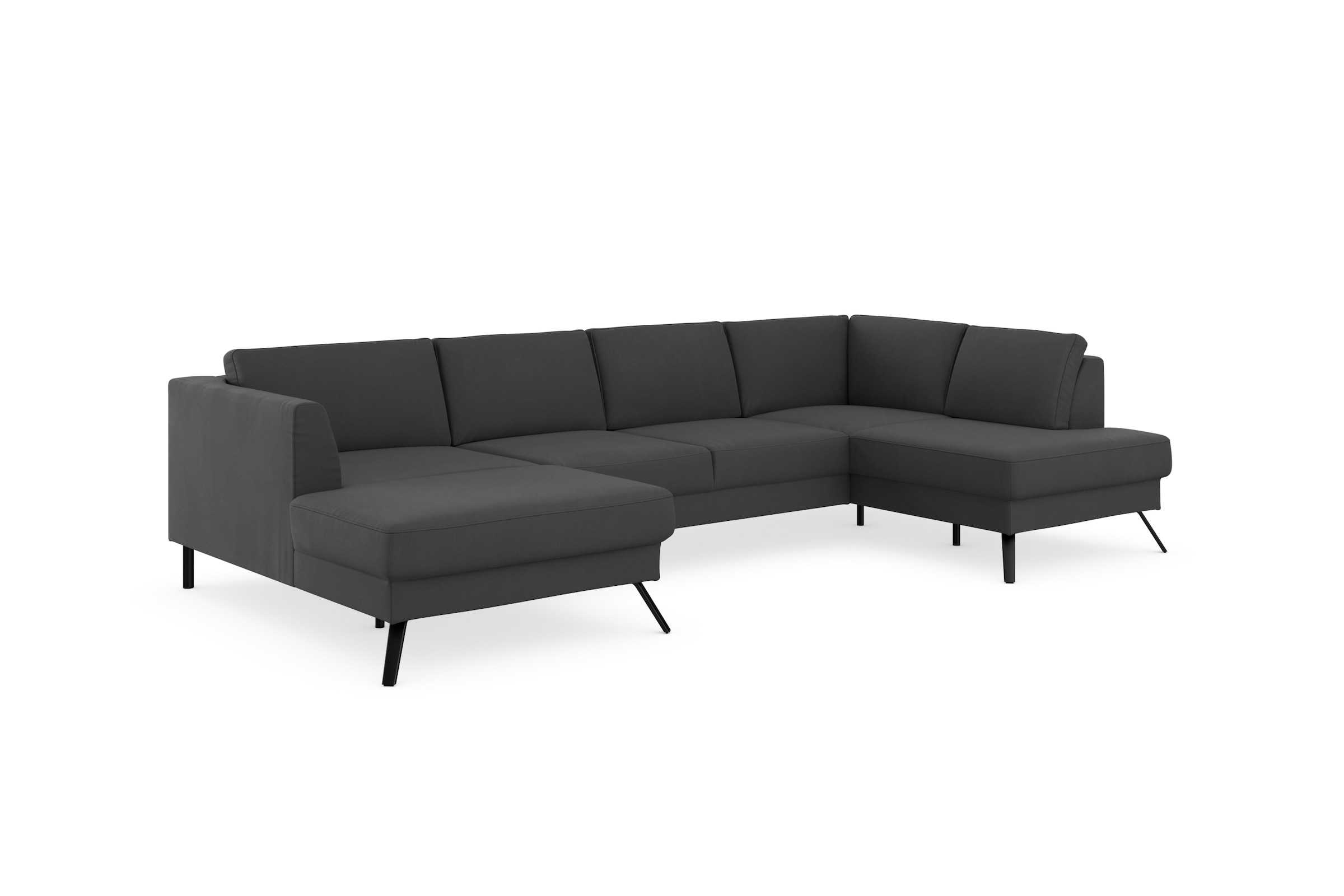 sit&more Wohnlandschaft »Lindholm U-Form«, mit Sitztiefenverstellung und Federkern