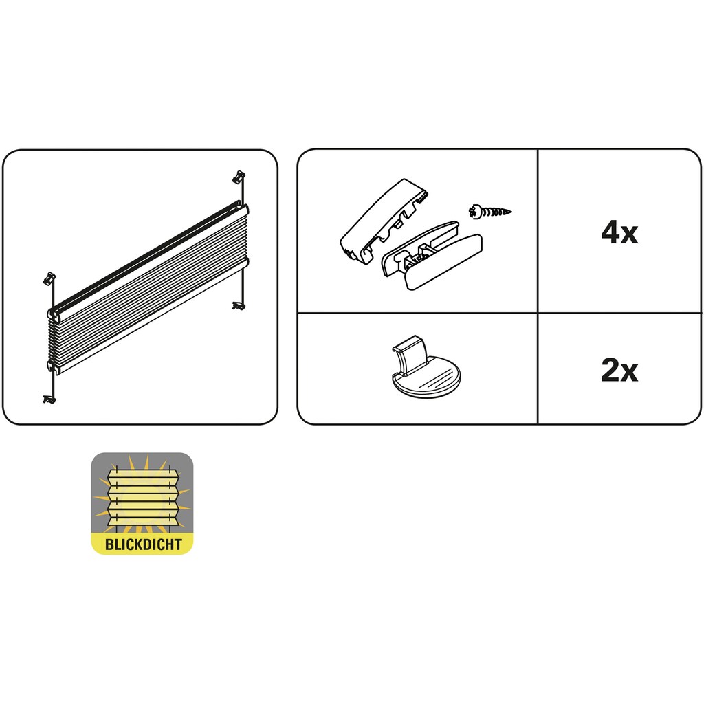 GARDINIA Plissee »Concept Tageslicht«, blickdicht, mit Bohren