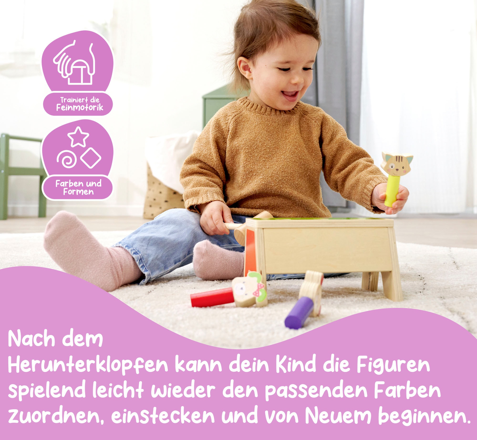 Eichhorn Klopfbank »Klopfspiel Pop Up«, FSC® - schützt Wald - weltweit