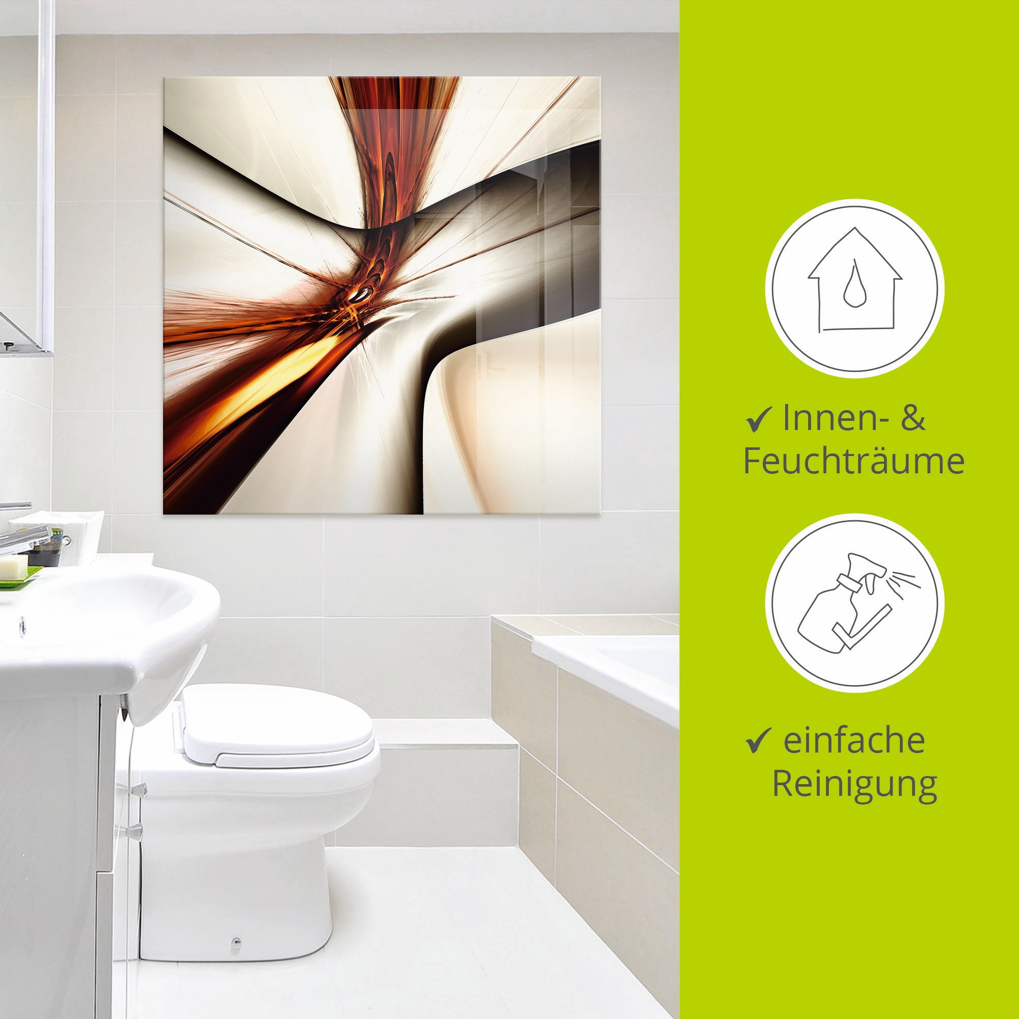 Artland Glasbild »Abstrakt modern« Muster 1 Stk. tlg. in verschiedenen Größen