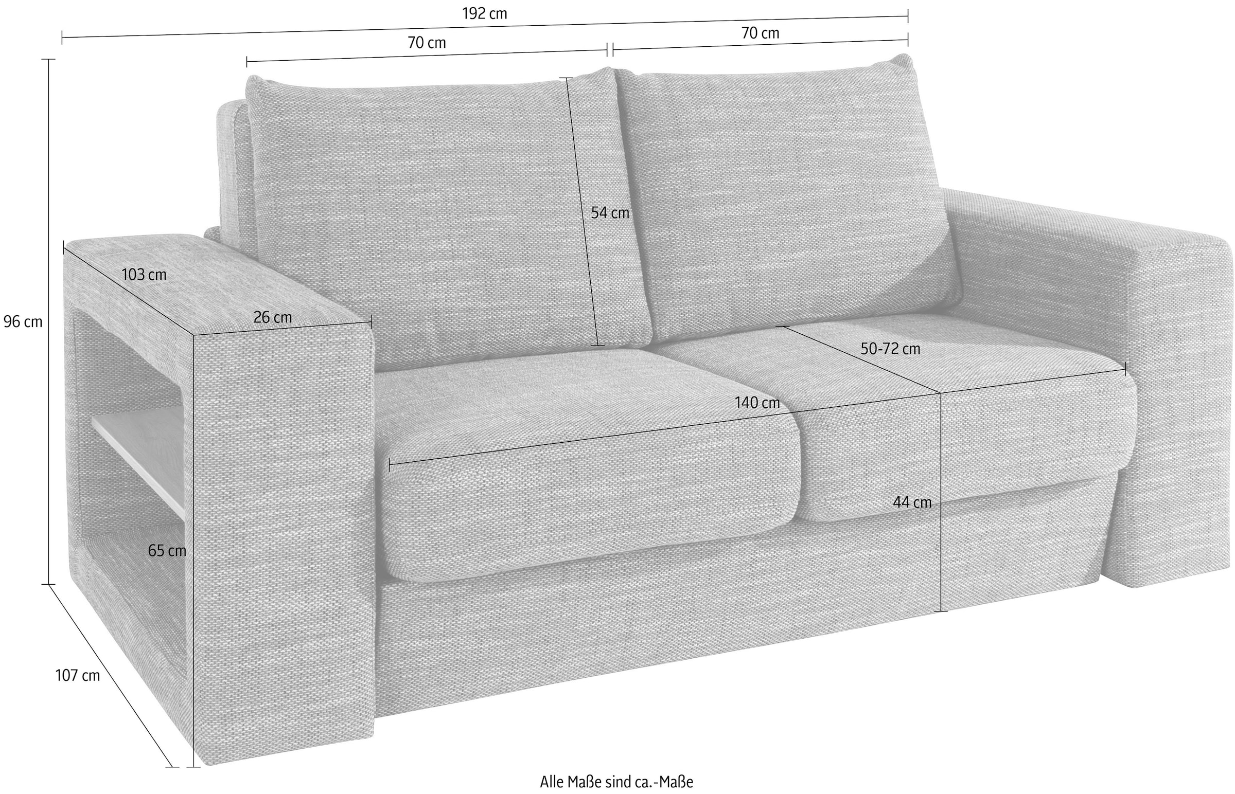 LOOKS by Wolfgang Joop 2,5-Sitzer »Looksvb« Verwandlungssofa: aus Sofa wird Sofa mit 2 Hockern, mit Regalfunktion