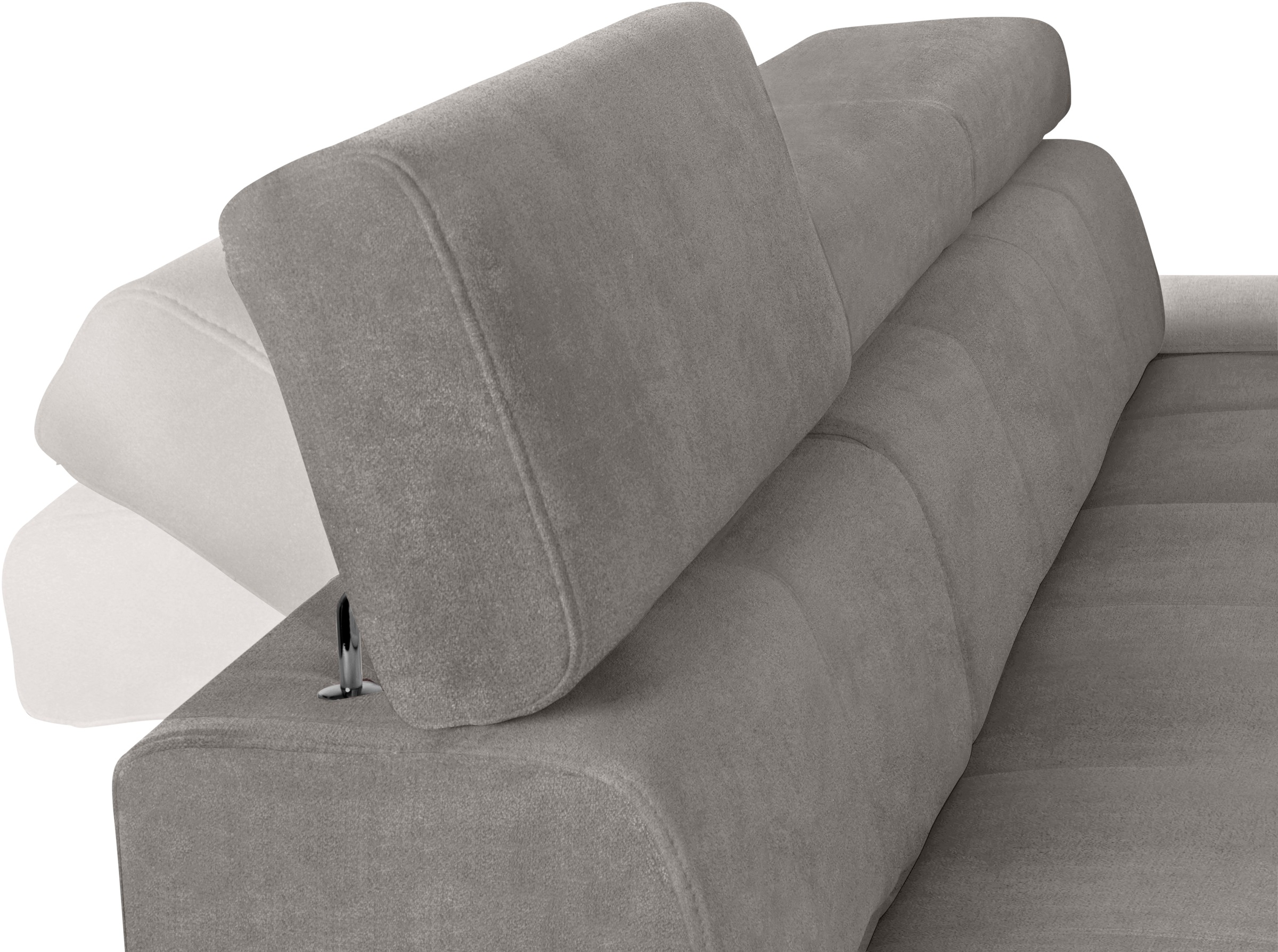 exxpo - sofa fashion Ecksofa »Fiji, hochwertige Detailverarbeitung im Sitz und Rücken, L-Form«, bequem durch Kopf- und Armteilverstellung, wahlweise mit Bettfunktion