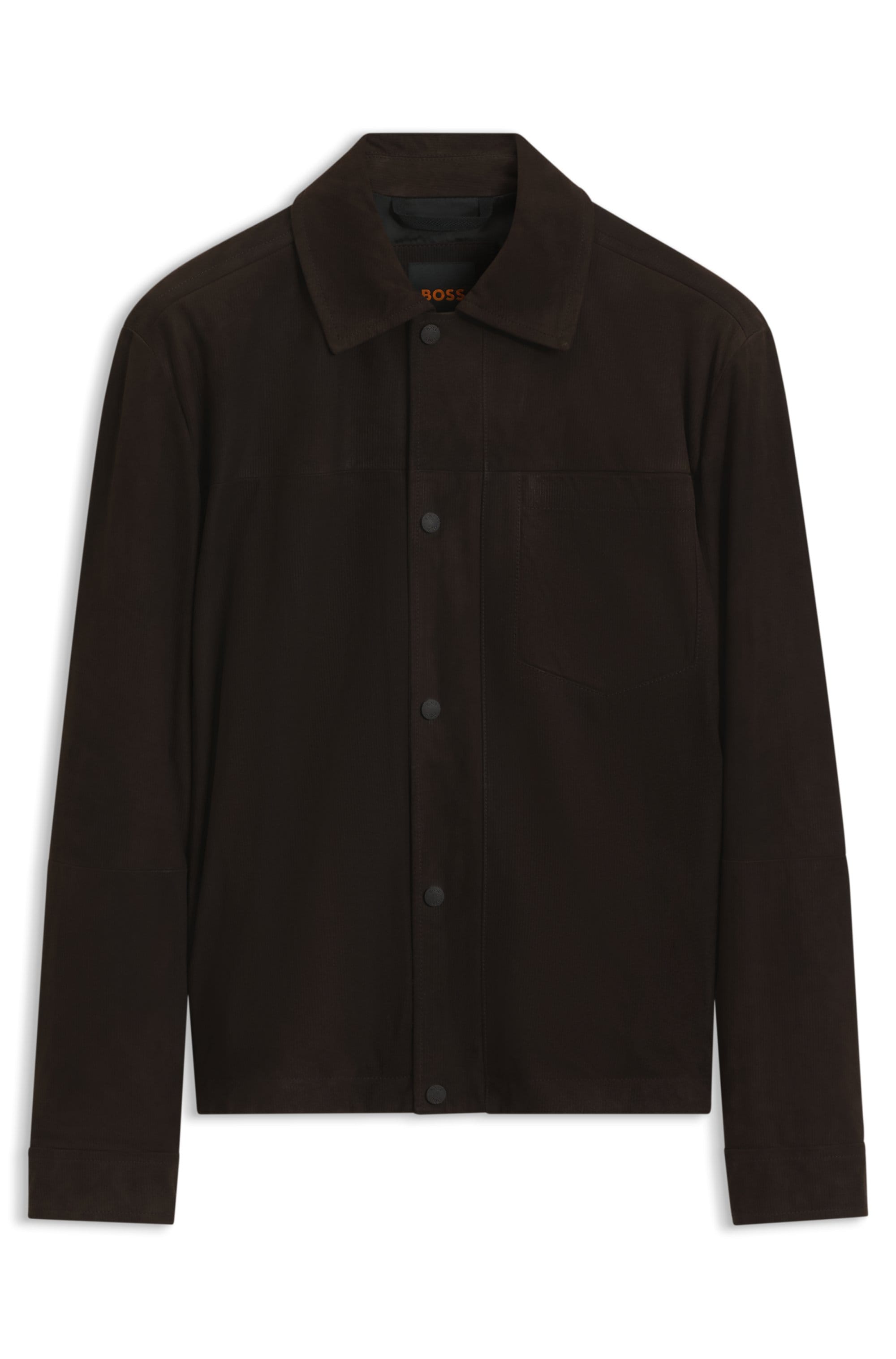 BOSS ORANGE Lederjacke »Jomod« Wildleder-Charakter, Regular Fit, Druckknöpfe