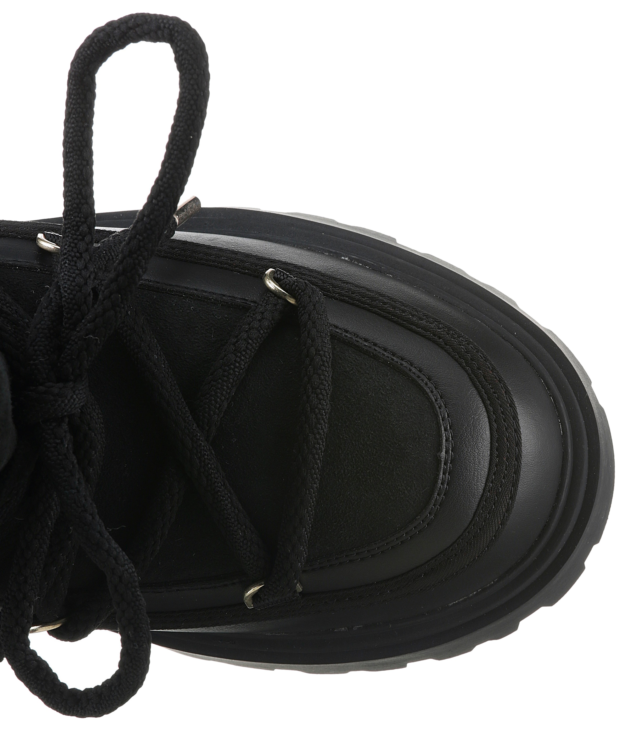 Tommy Hilfiger Snowboots »REAL SHEARLING LACE-UP SNOWBOOT«, Blockabsatz, Winterboots, Schneestiefel, aufgesetzte Schnürung