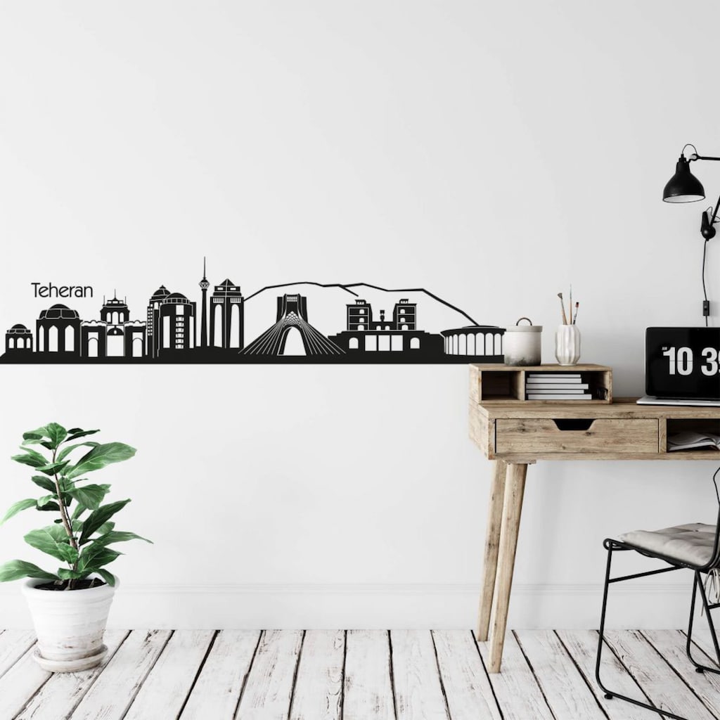 Wall-Art Wandtattoo »XXL Stadt Skyline Teheran 120cm«, (1 St.)