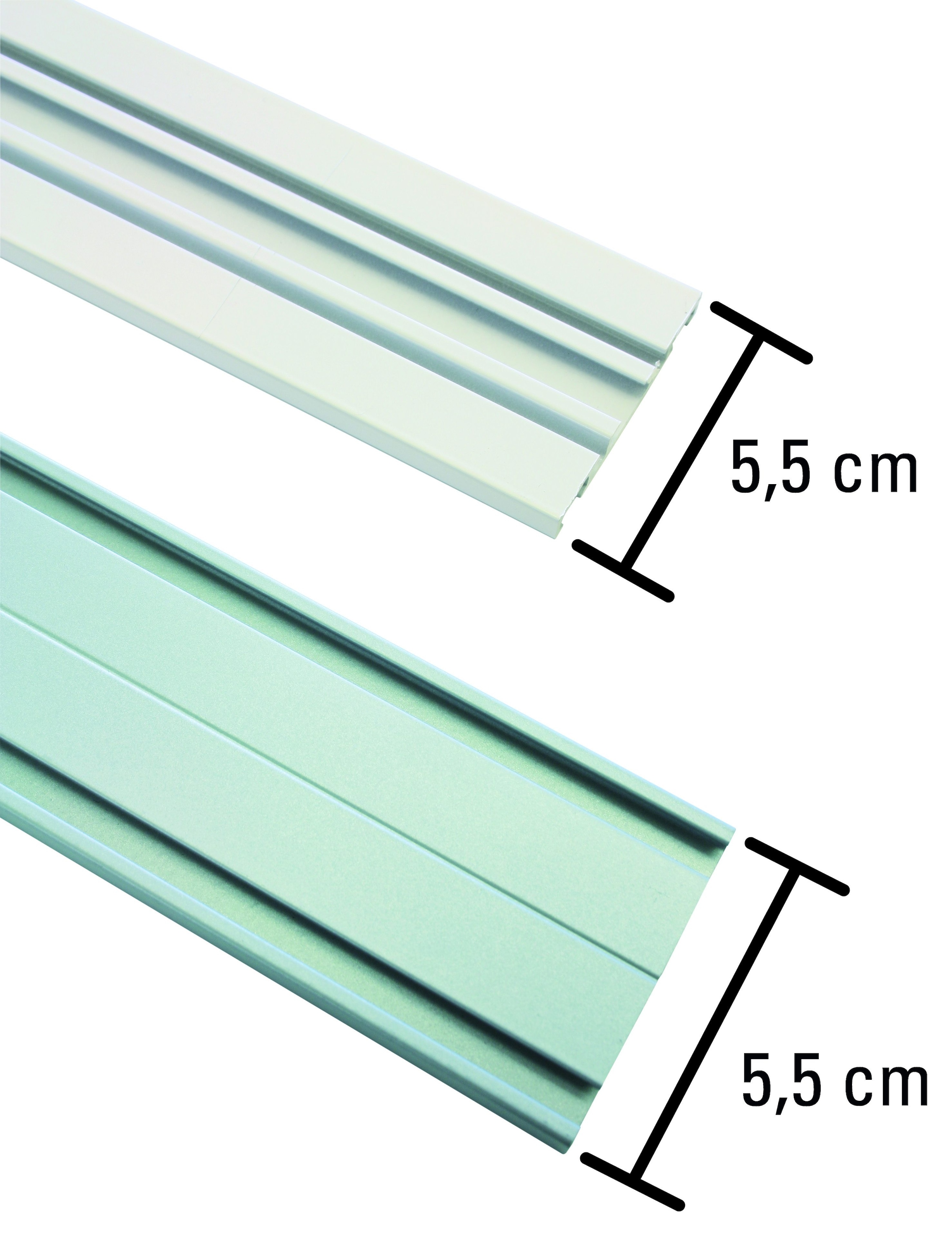 GARDINIA Vorhangschiene, läufig-läufig, 3 Serie Aluminim- OTTO Fixmaß, bei Vorhangschiene