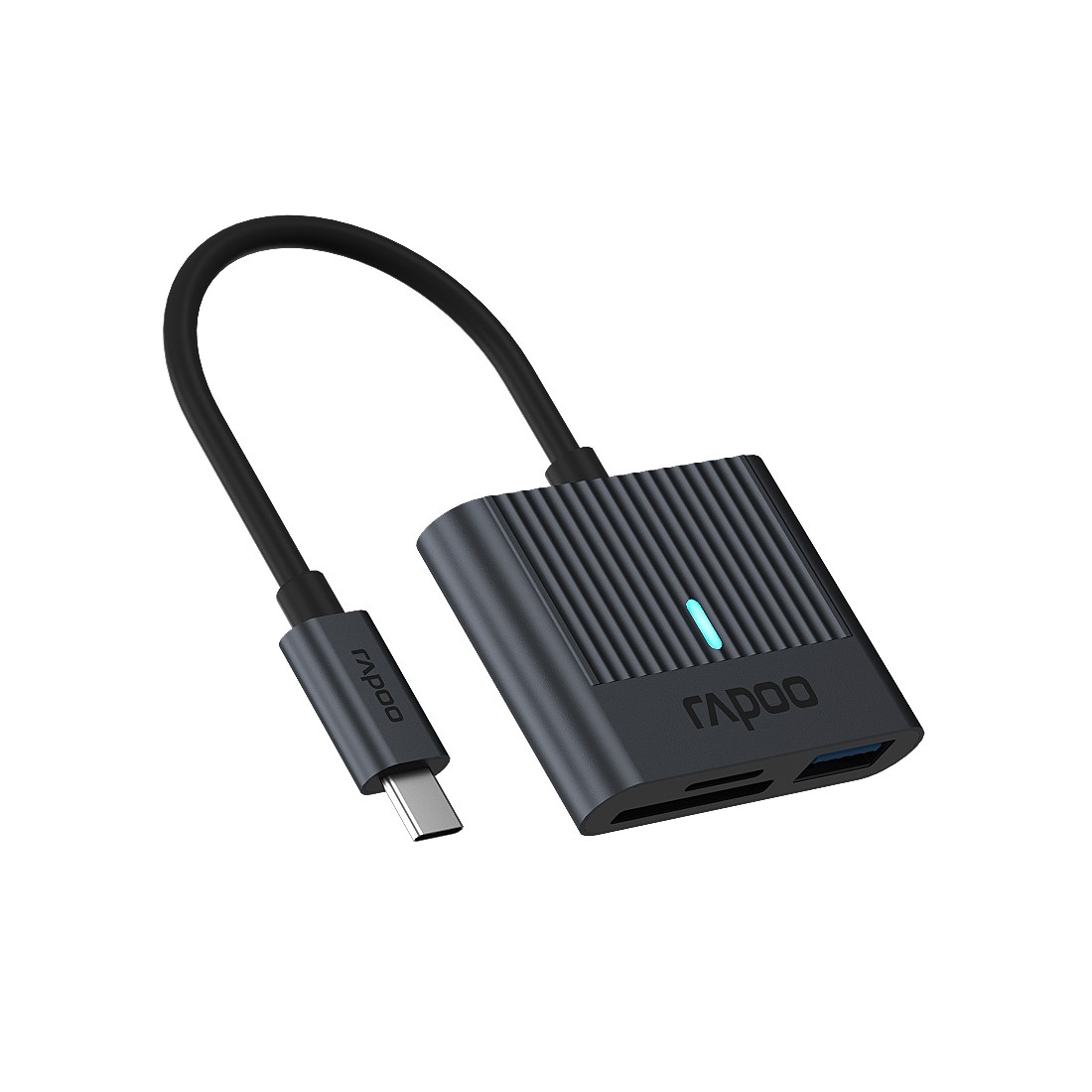 Rapoo Speicherkartenleser »UCR-3001 USB-C Kartenleser, Aluminiumgehäuse, grau«