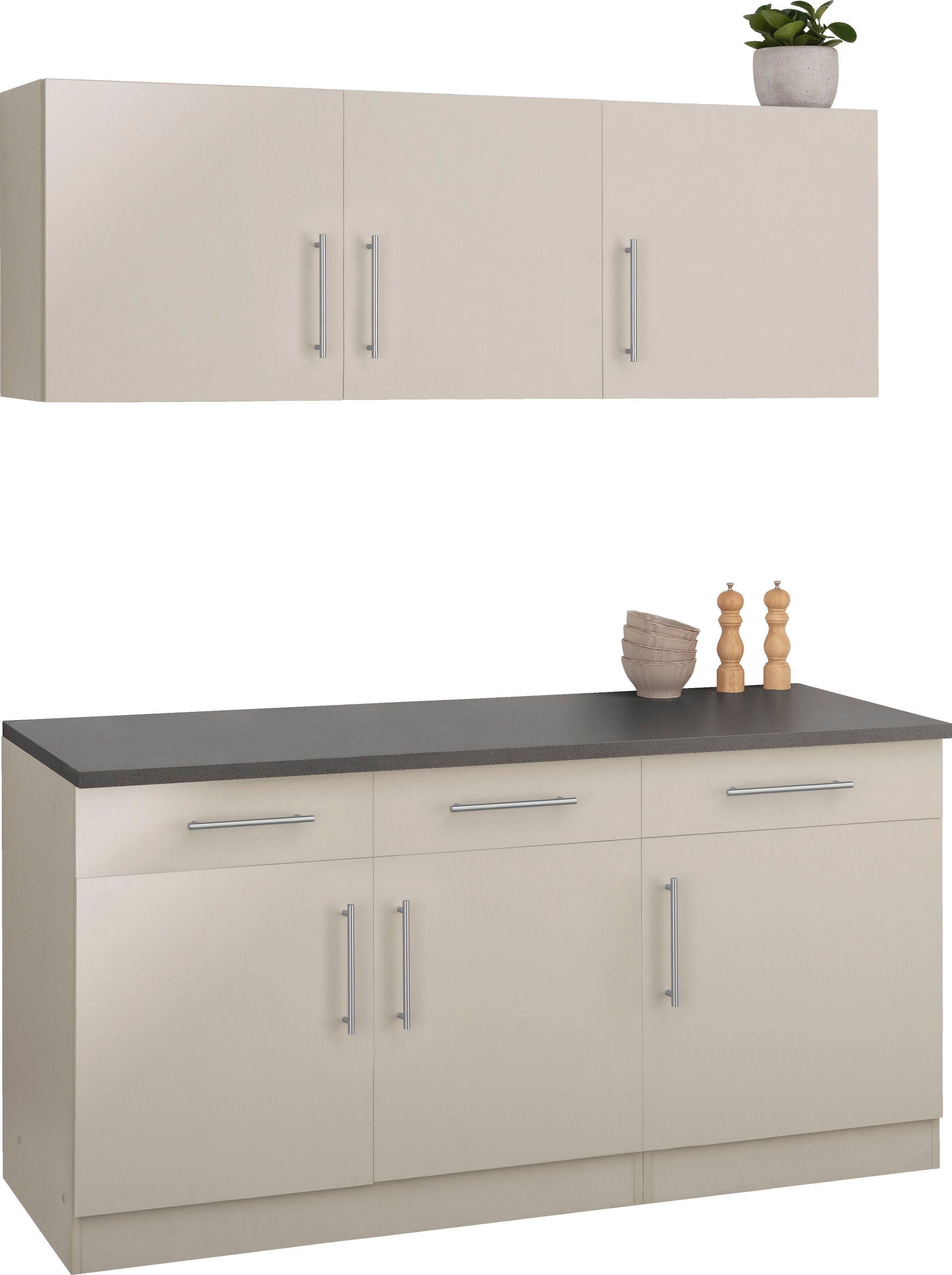 wiho Küchen Pantryküche »"Cali"«, ohne E-Geräte, Breite 160 cm