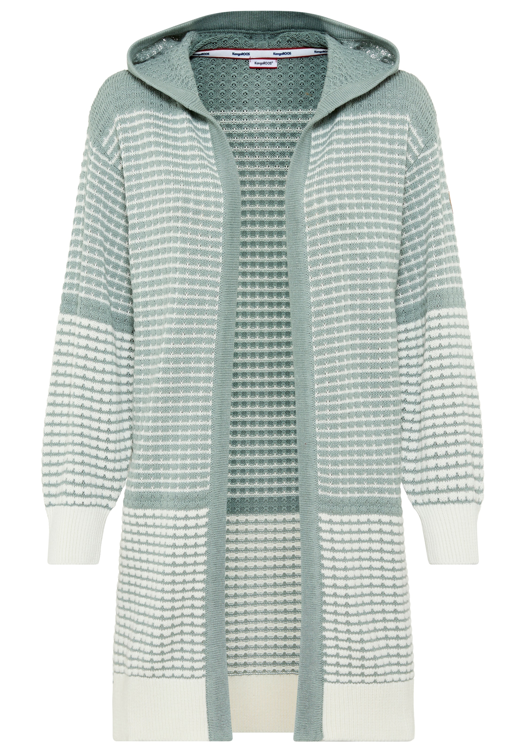 KangaROOS Kapuzenstrickjacke mit angesagtem Strickmuster