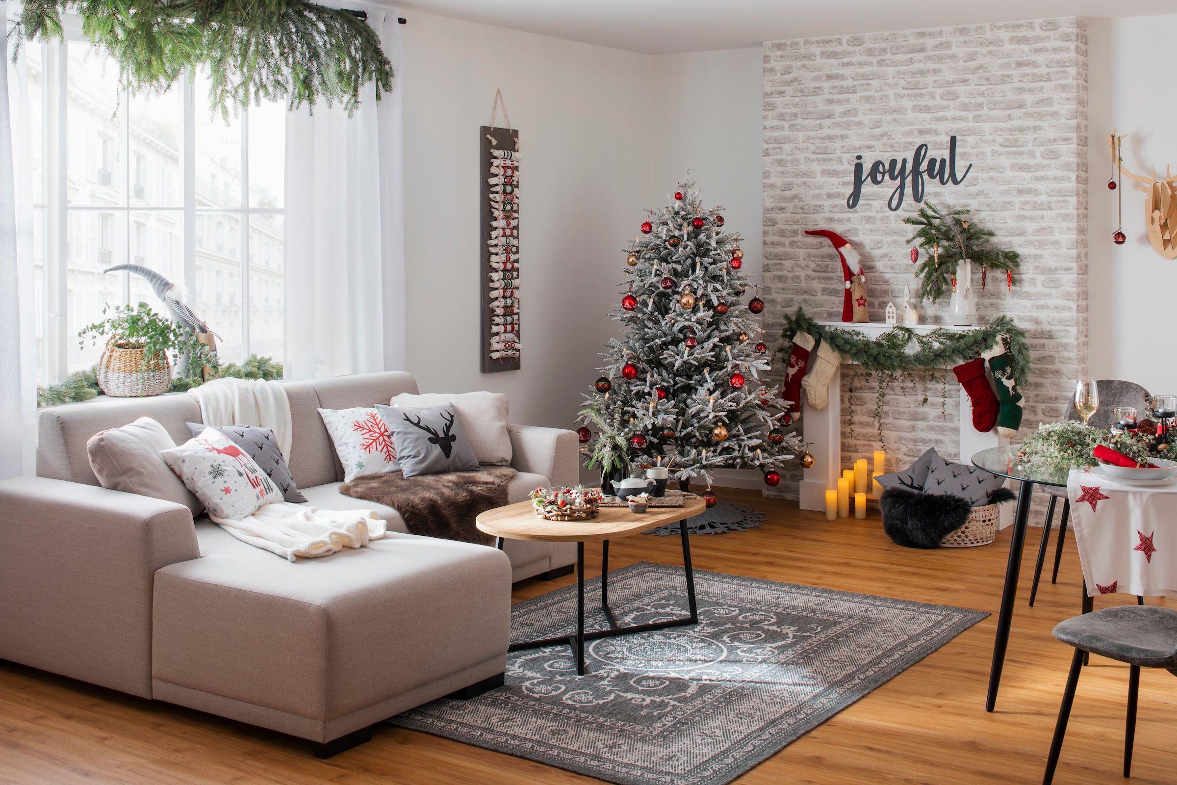 my home Weihnachtsbaumkugel OTTO (Set, kaufen Christbaumkugeln »Advent, mundgeblasen und Christbaumschmuck, 30 handdekoriert rot, St.), Glas«, bei Weihnachtsdeko