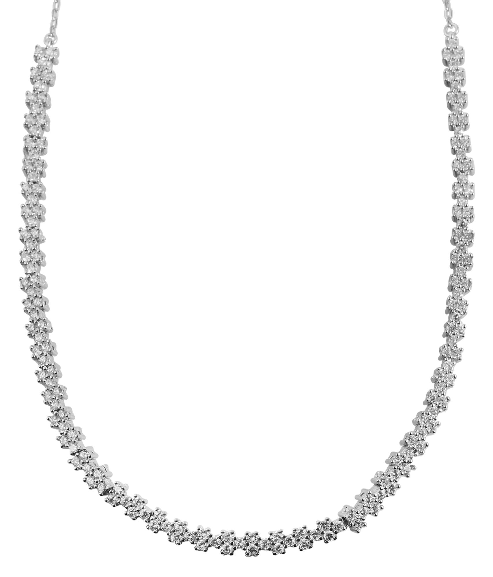 Adelia´s Gliederkette »Damen Halskette aus 925 Silber mit Zirkonia 42+3«