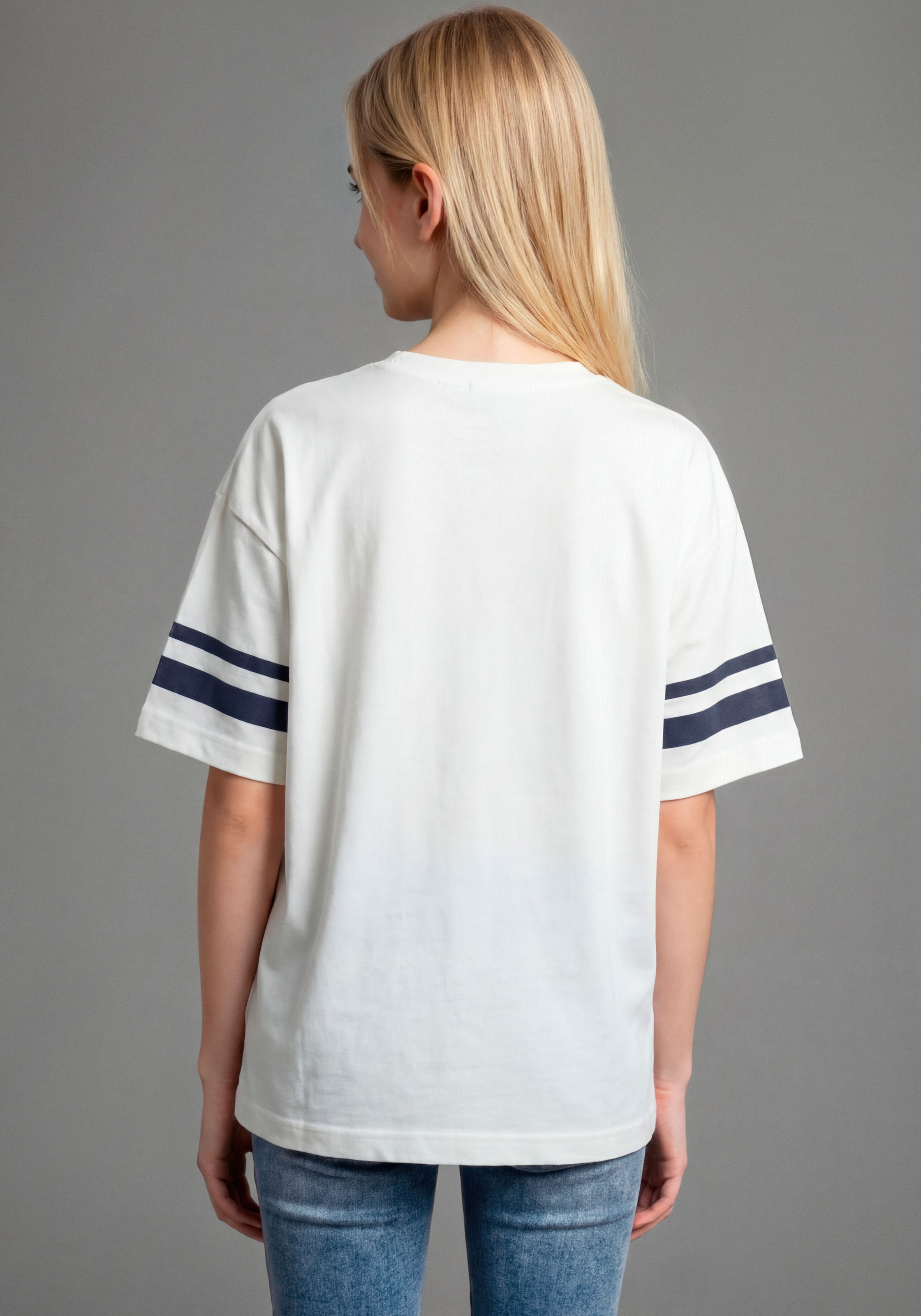 KangaROOS T-Shirt »Kangaroos im oversized-look« lässige Passform, Kurzarm, mit modischem Print, aus Baumwolle