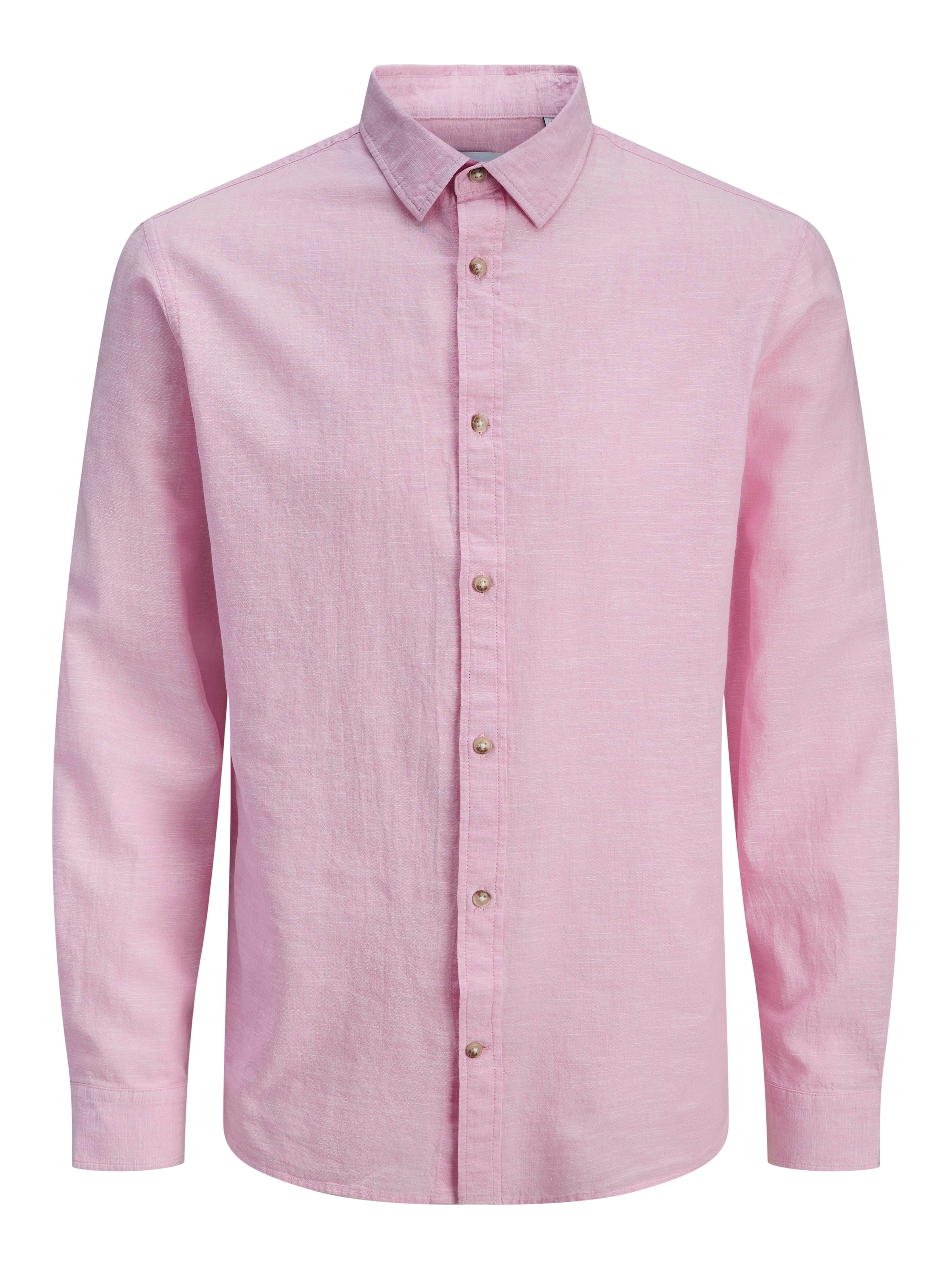 Jack & Jones Langarmhemd »JJESUMMER LINEN BLEND SHIRT L/S SN« Baumwollmischung, regular fit