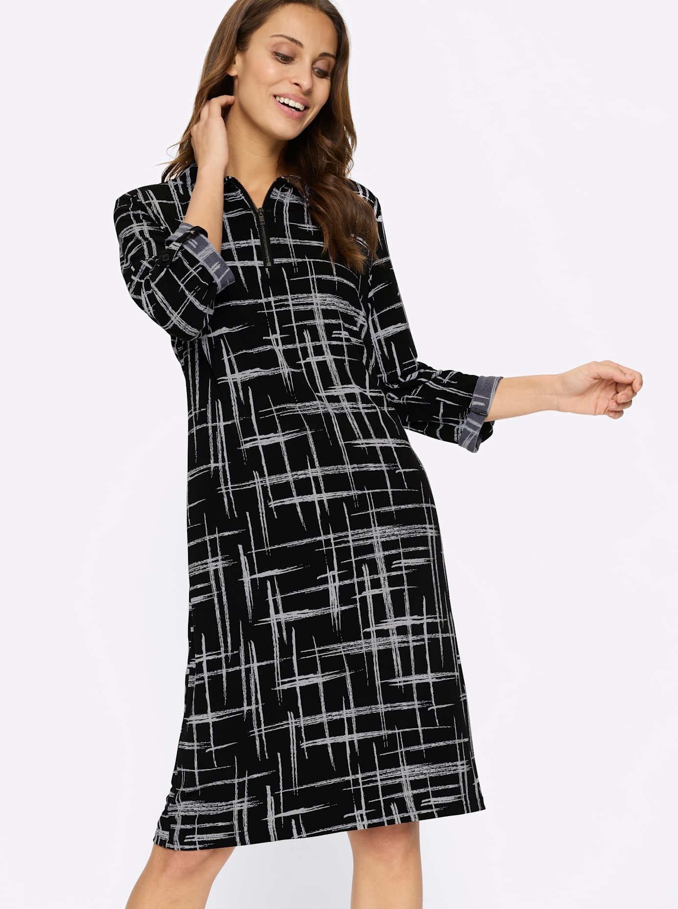 Inspirationen Druckkleid »Druck-Kleid« Nahttasche