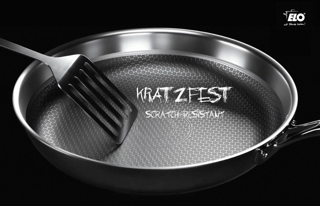 Elo Premium Bratpfanne »Relief Evolution« Edelstahl 18/10 1 tlg. tlg. einzigartiges Öl Dosiersystem, Induktion
