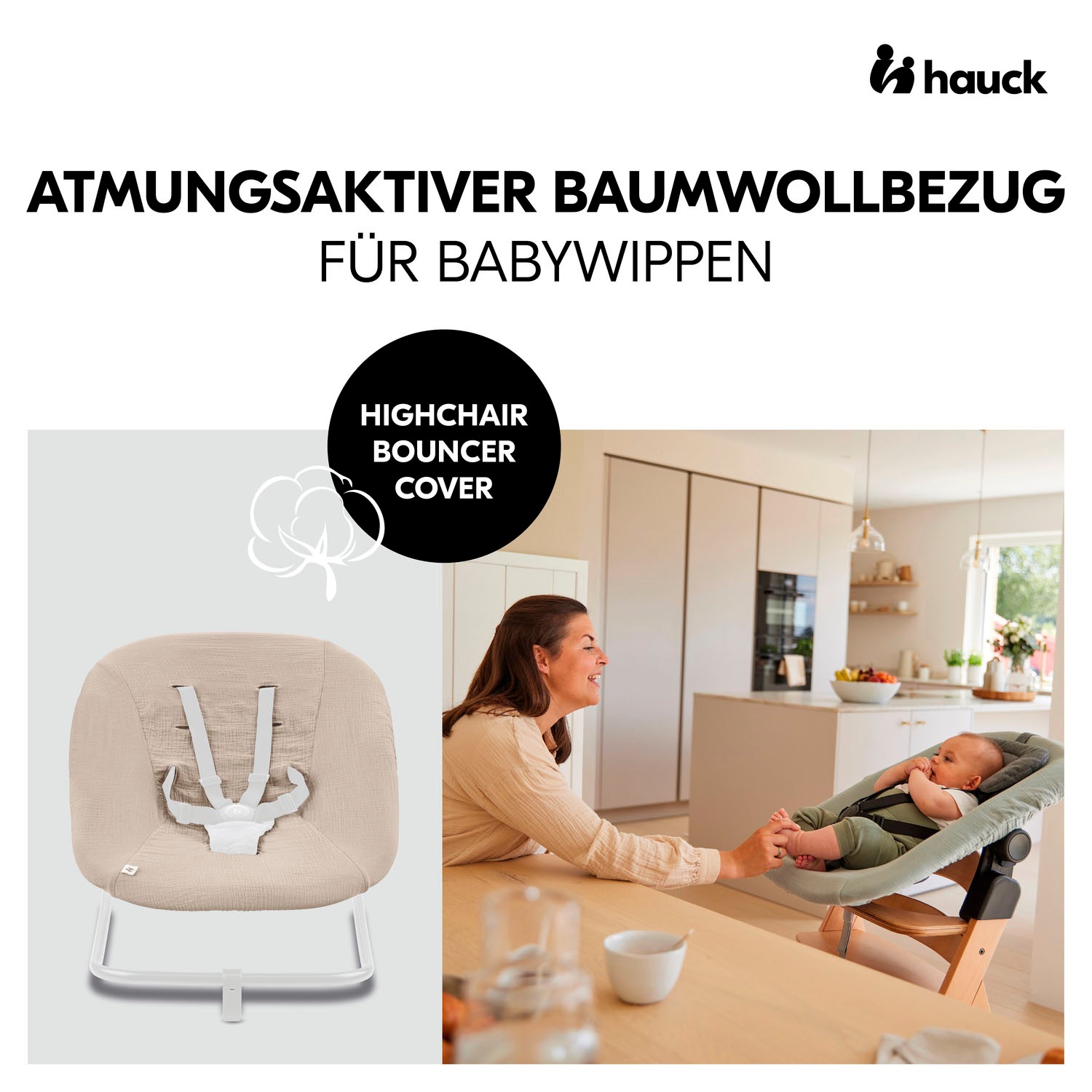 Hauck Kindersitzbezug »Schonbezug für Babywippe; Highchair Bouncer Cover«, Schonbezug für Babywippe
