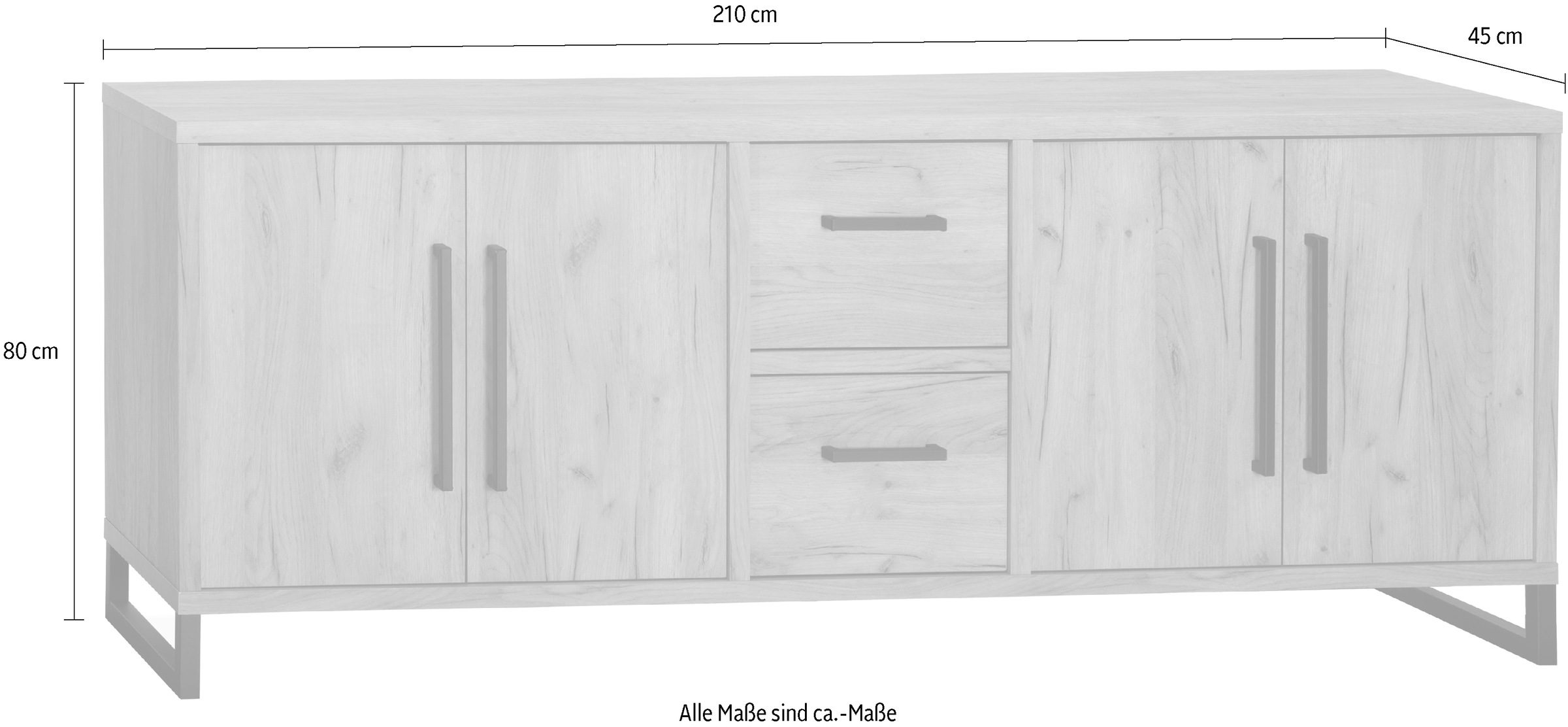 OMG Design Sideboard »Ronda«, mit Soft-Close, mit Metallgestell