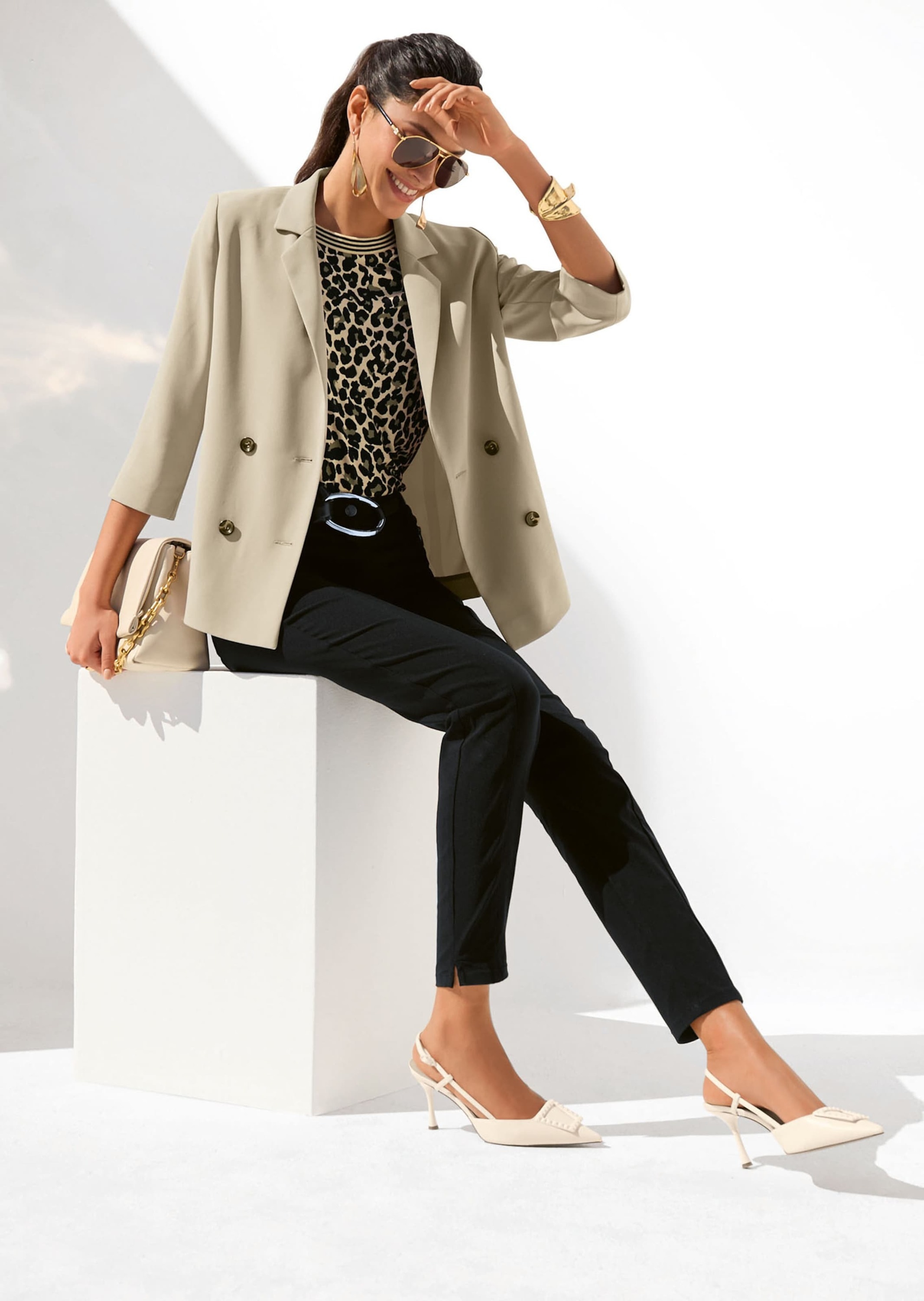 MADELEINE Jackenblazer »Blazer Zweireihiger Blazer mit 3/4-Ärmeln«