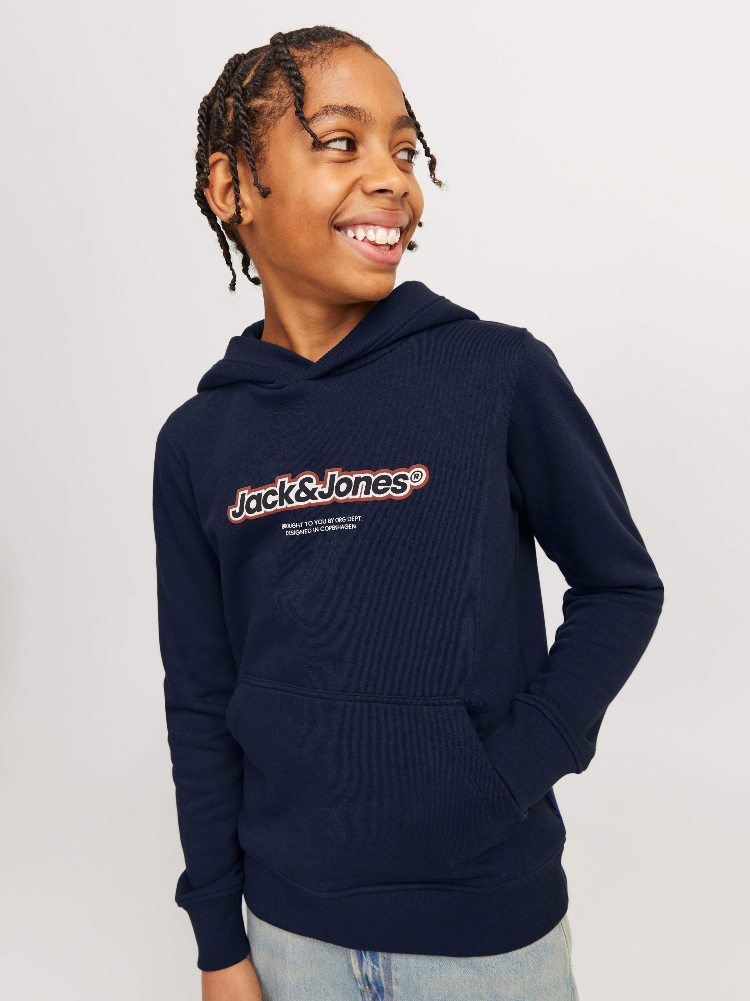 Jack & Jones Junior Kapuzensweatshirt »JORVESTERBRO NEWTON BRNDG SWEAT BF JNR«